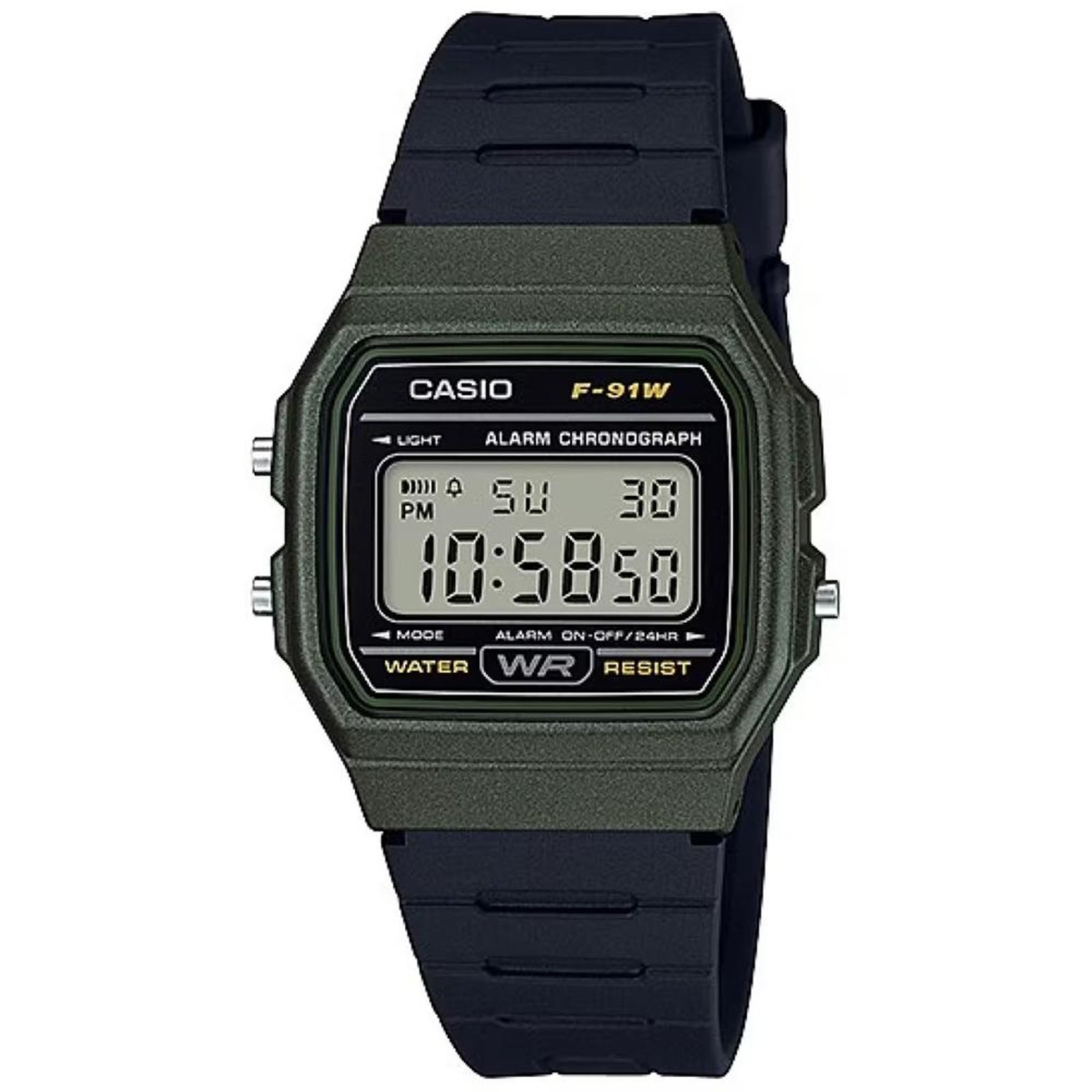 Relógio Casio Standard F-91WM-3ADF-SC Verde Escuro