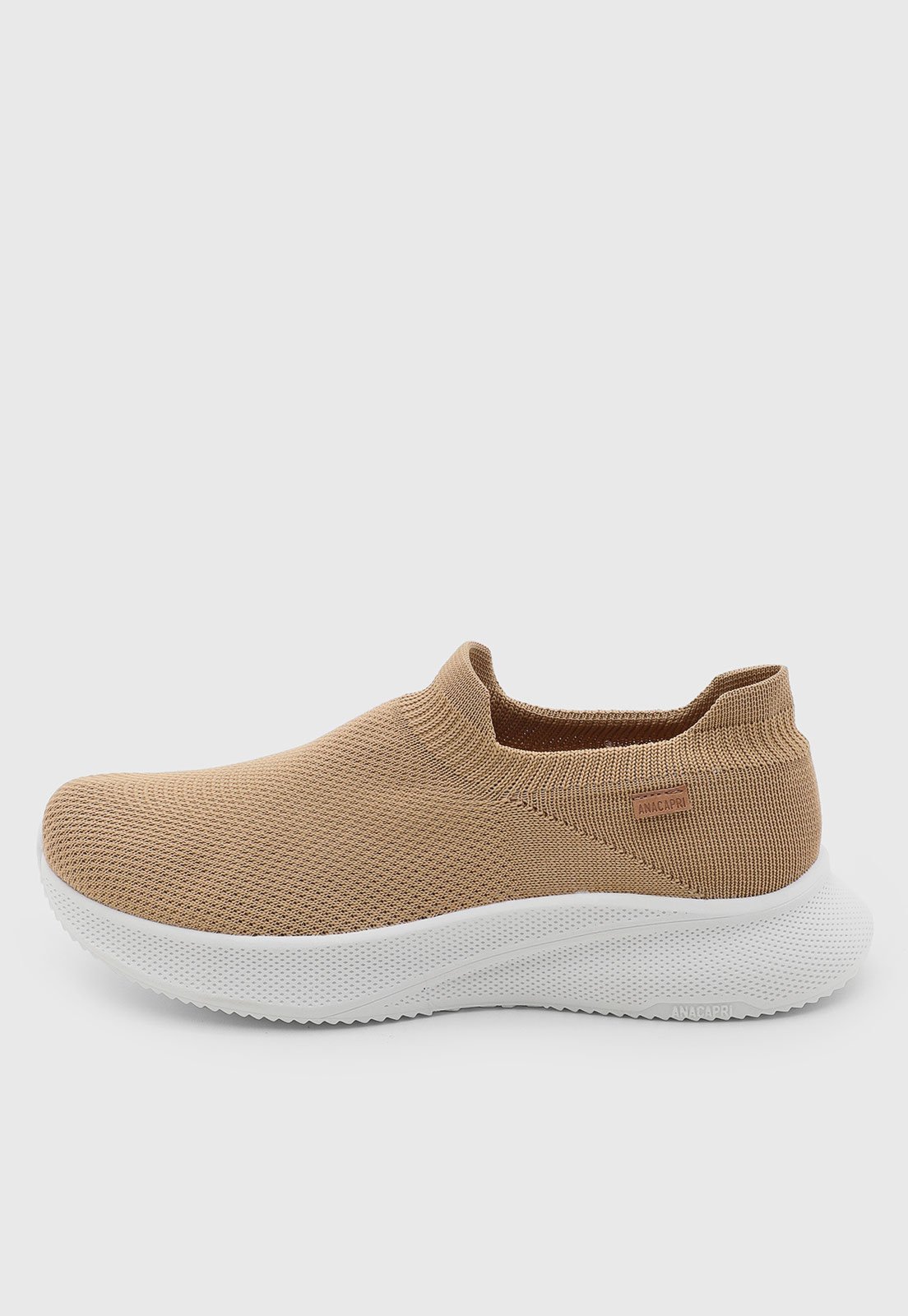 Tênis Feminino ANACAPRI Slip On Knit Bege