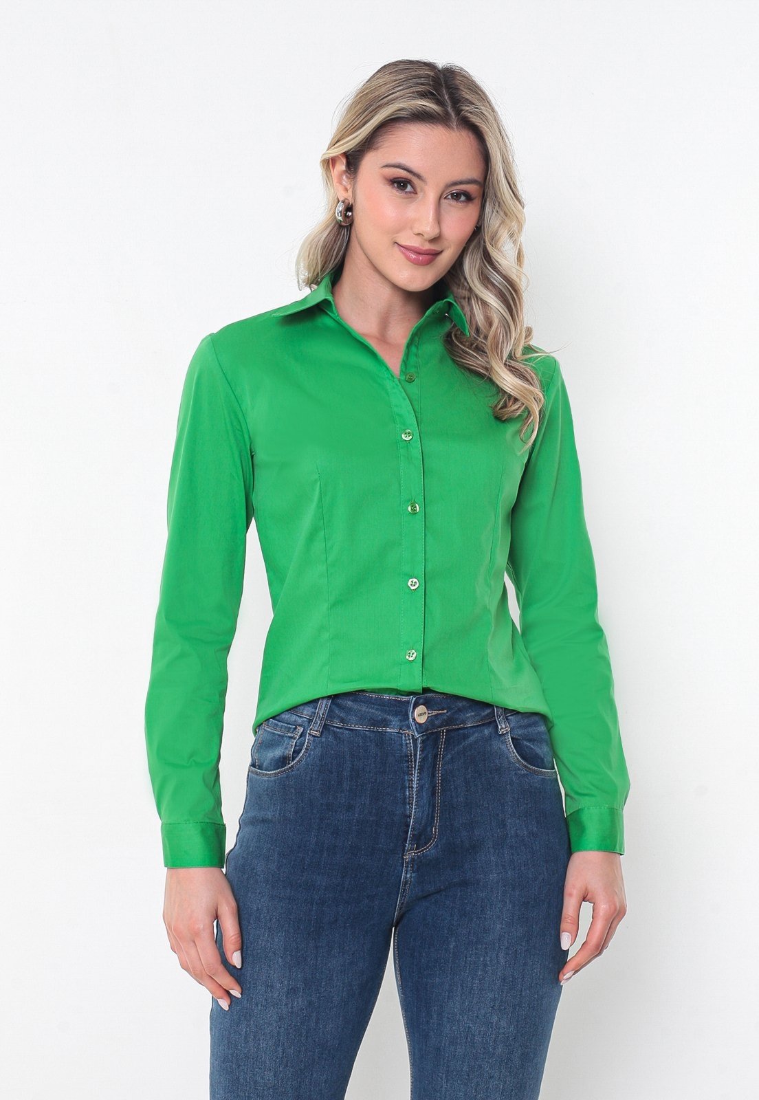 Camisa Intens Manga Longa Algodão Verde