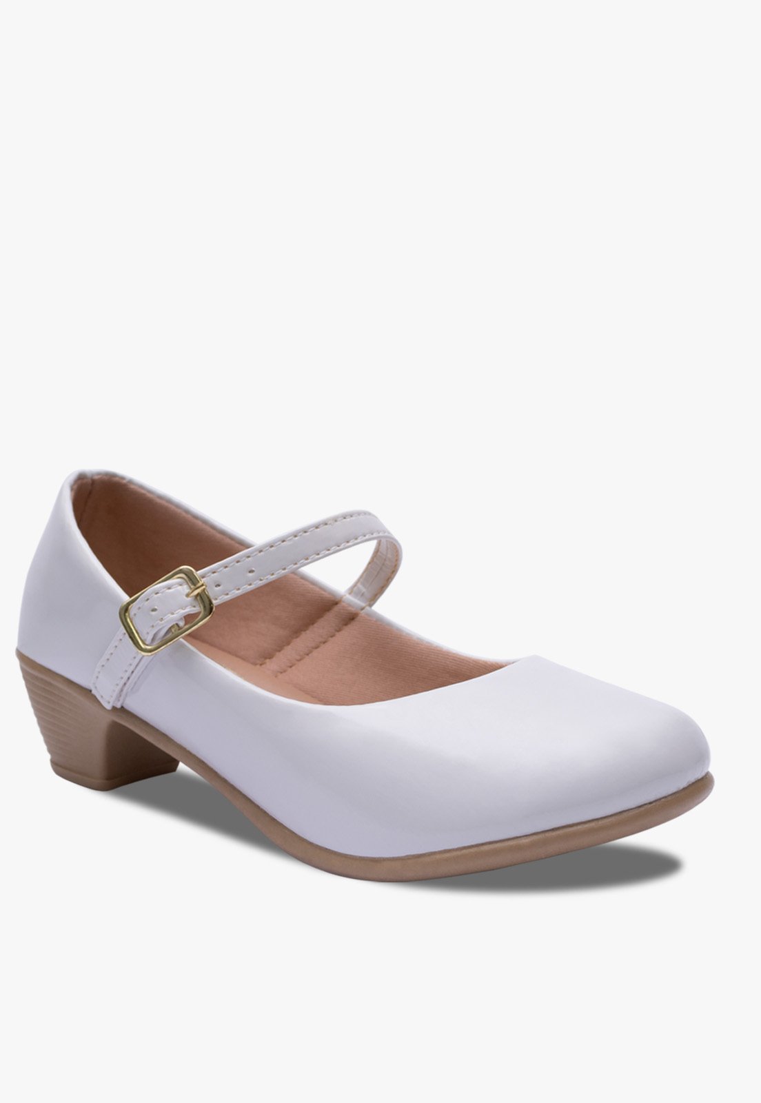 Vista 3 Infantil - Kit Cinto e Sapatilha Salto Pópidi Menina com branco/caramelo Pópidí branco/caramelo