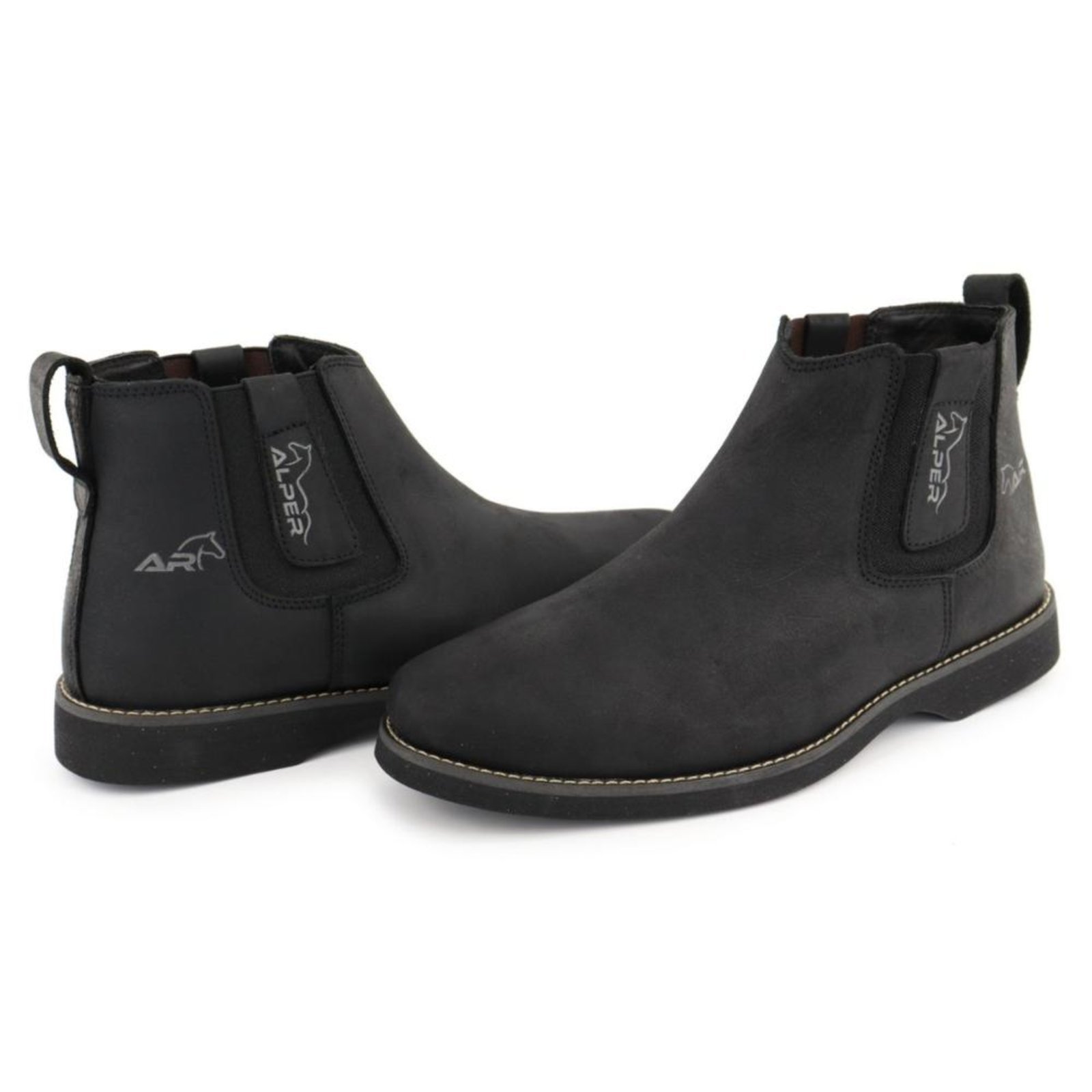 Bota Chelsea Masculina Solado em Borracha Confortável Marrom 37 Preto