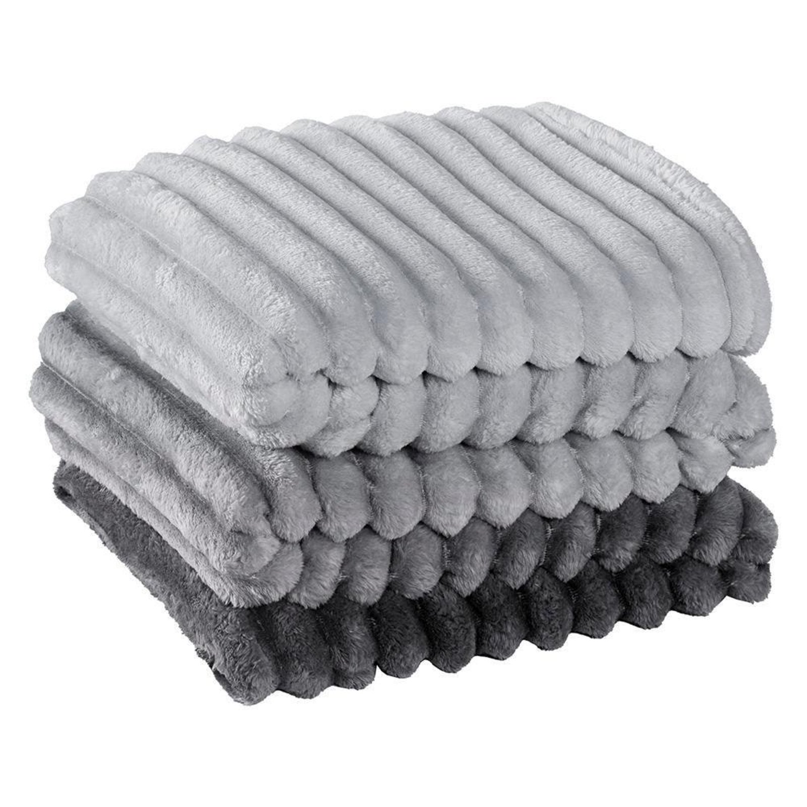 Cobertor Queen Fluffy Manta Flannel Ultrasoft - Grafito