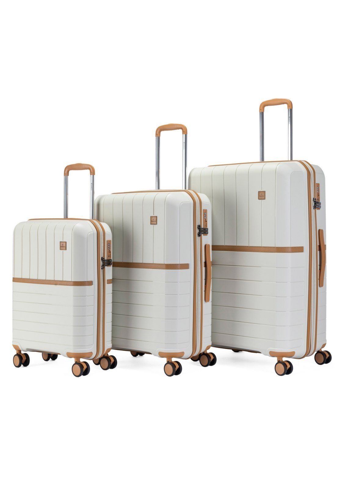 Kit 3 Malas De Viagem ABS Rígido Primicia Rodinhas 360° Reforçada com Cadeado TSA Espaçosa