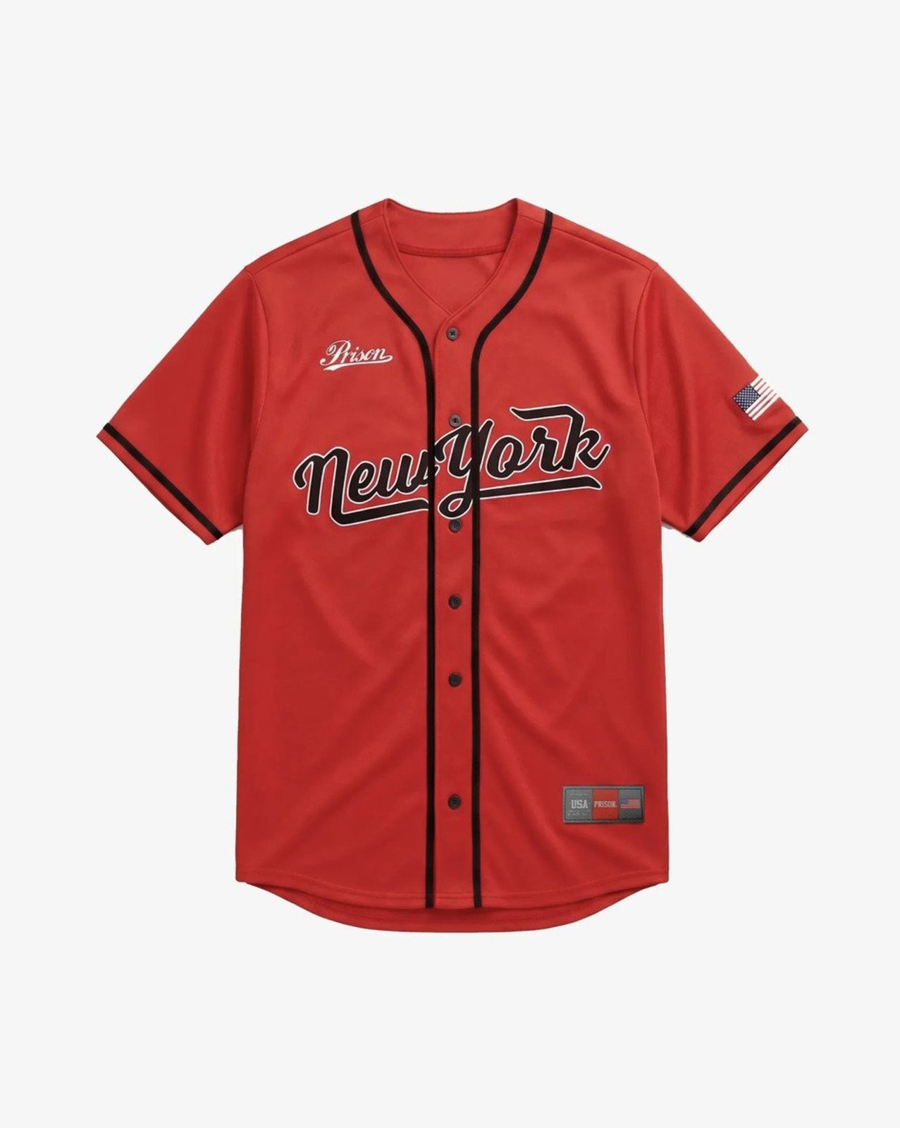 Camisa de Baseball Jersey New York Vermelha vermelho