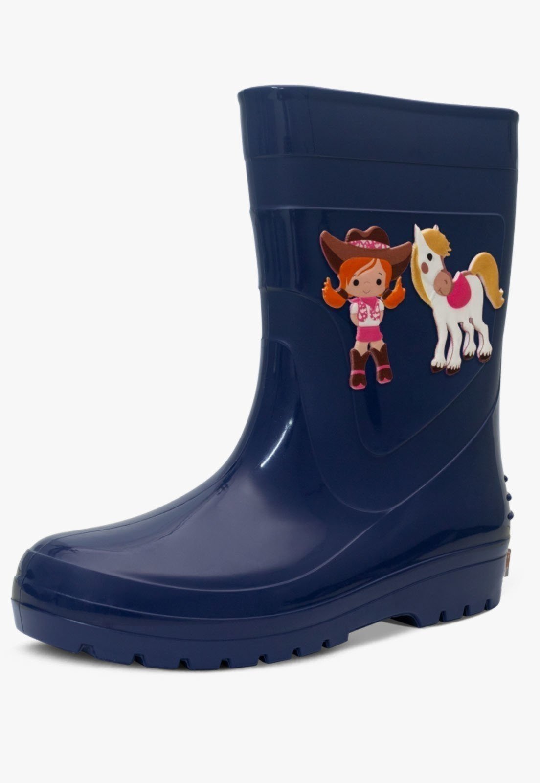 Vista 2 Infantil - Bota Galocha Feminina Pópidi Cowgirl Pópidí azul marinho
