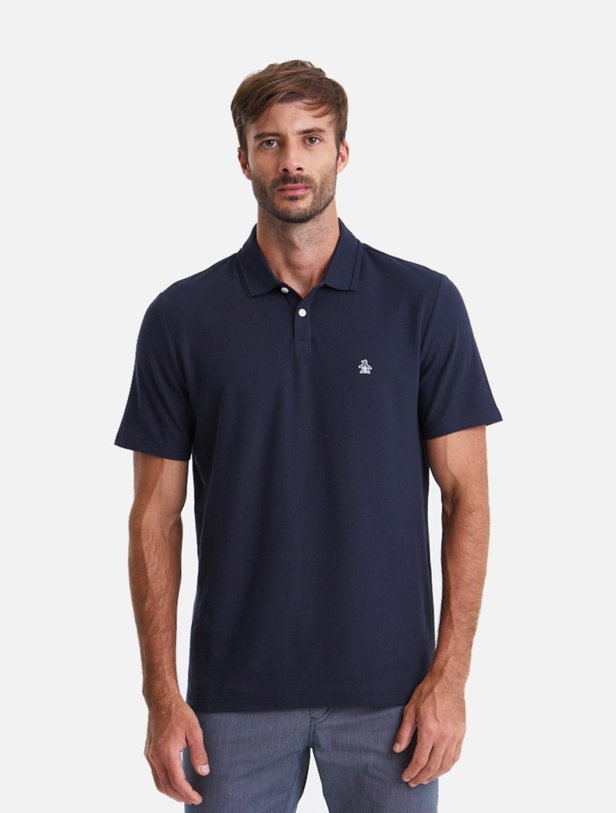 Polo Original Penguin Piquet OCKB11970 Azul Marinho