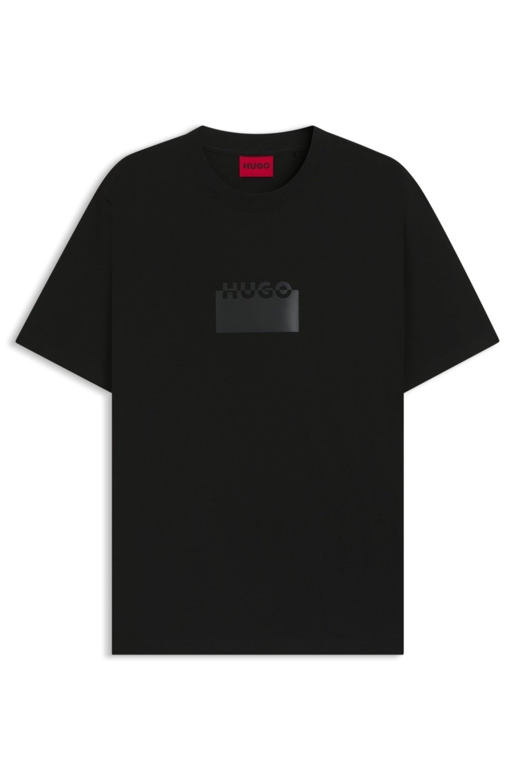 Camiseta Em Jersey De Algodão Com Logo Em Borracha