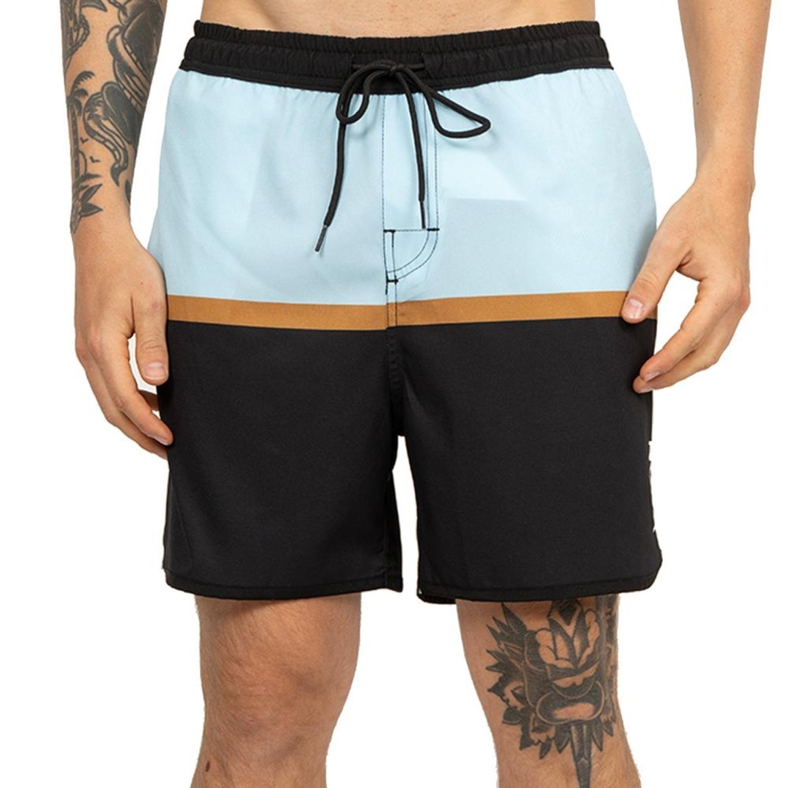 Bermuda RVCA 2 Blocks SM26 Masculina Azul Claro