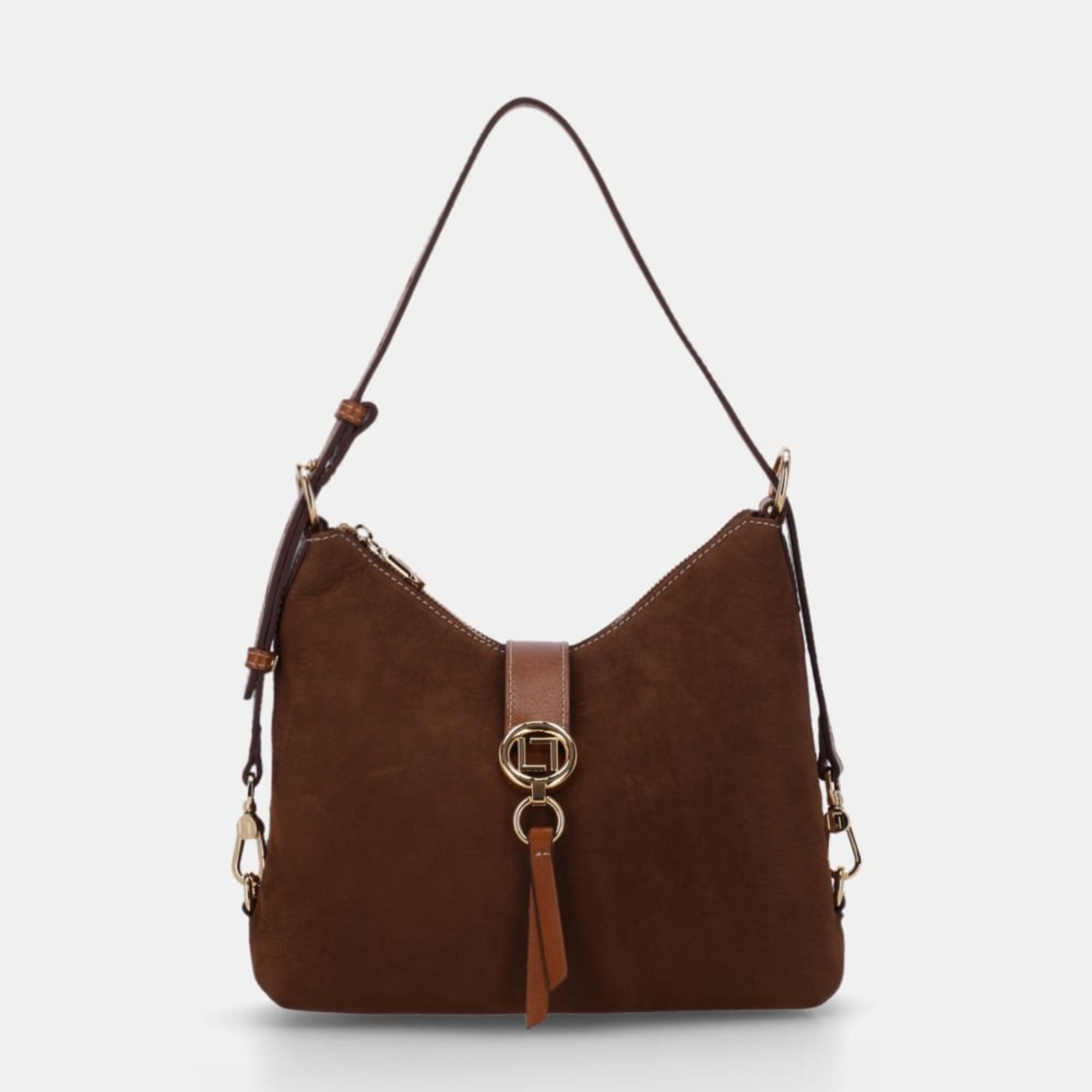 Bolsa Tiracolo Média Bison Espresso - 2000856 Luz da Lua