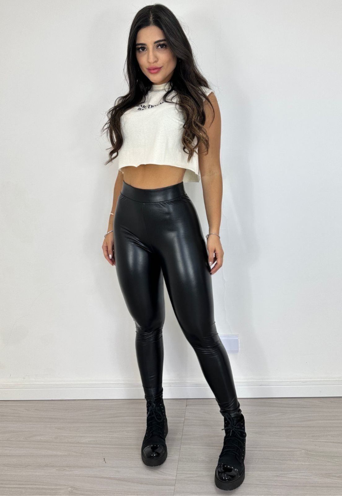 Calça skinny Forrada Preto
