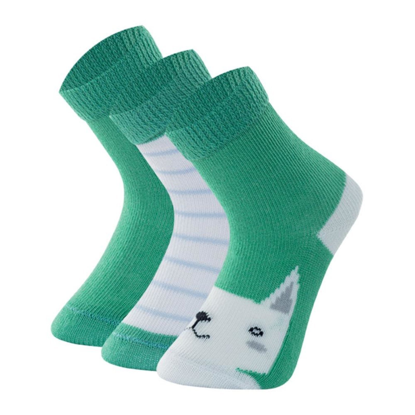Infantil – Kit 3 Pares Meia Mash Algodão Estampada Punho