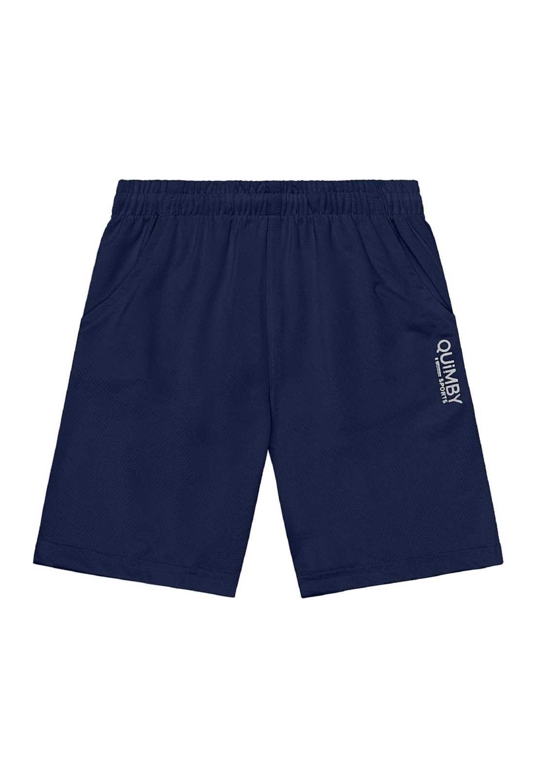 Vista 2 Infantil - Bermuda em Malha Dry Fit Quimby azul Quimby azul