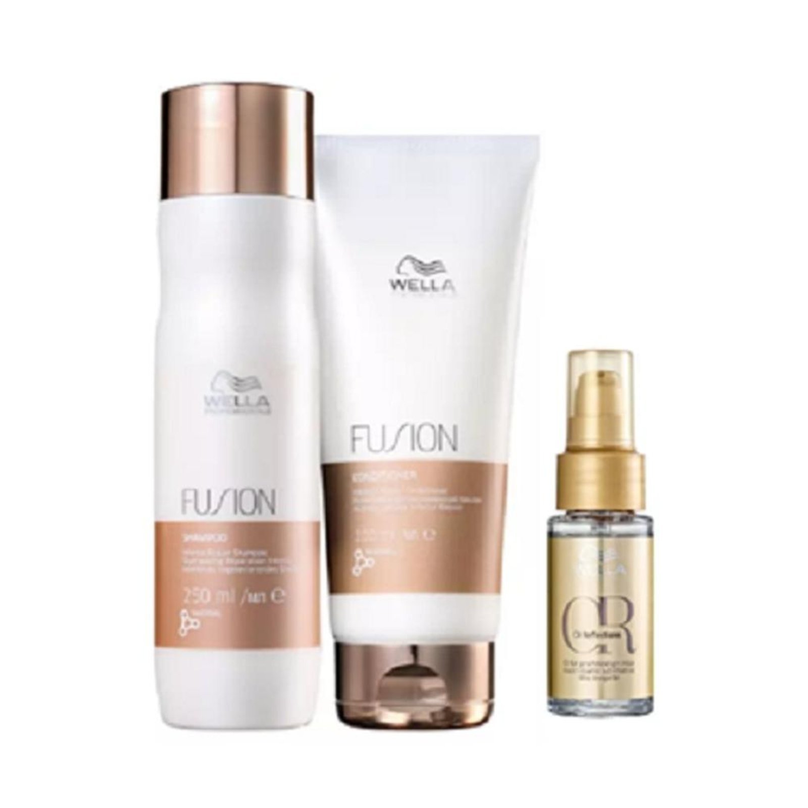 Wella Professionals Fusion Shampoo 250ml+Cond 200ml+Oil Reflections 30ml