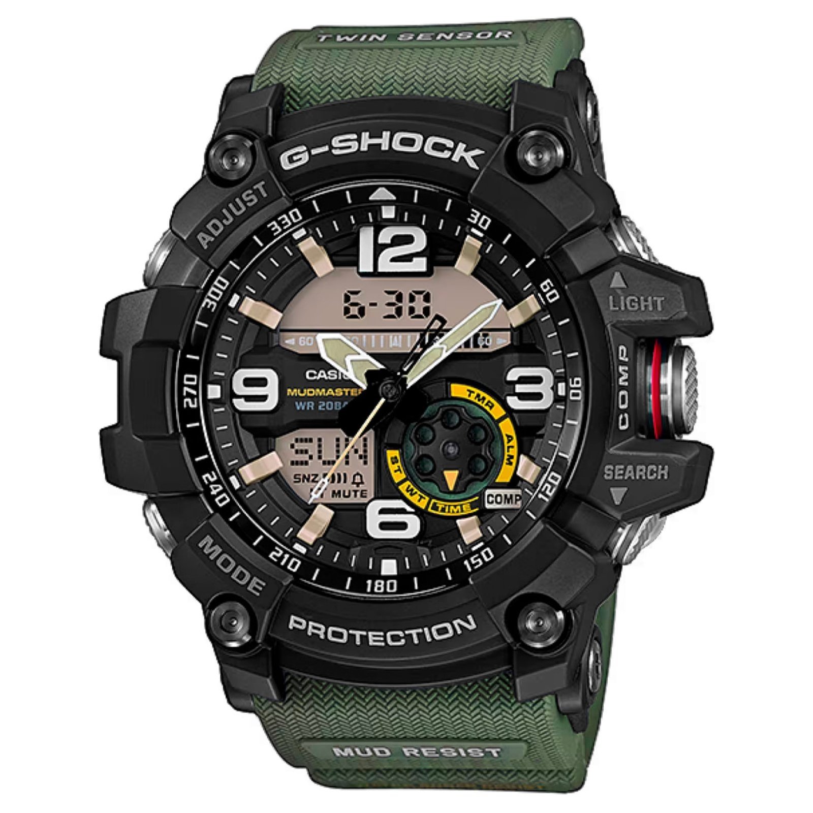 Vista 2 Relógio Casio G-Shock Digital Analógico GG-1000-1A3DR Verde Verde Escuro preto verde Casio preto verde