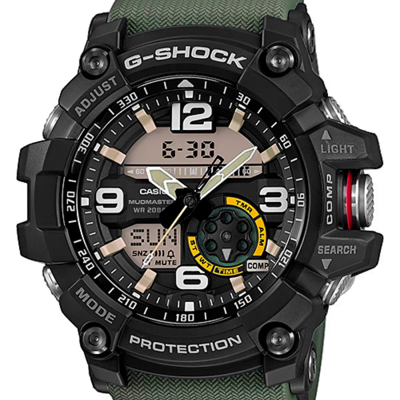 Vista 3 Relógio Casio G-Shock Digital Analógico GG-1000-1A3DR Verde Verde Escuro preto verde Casio preto verde