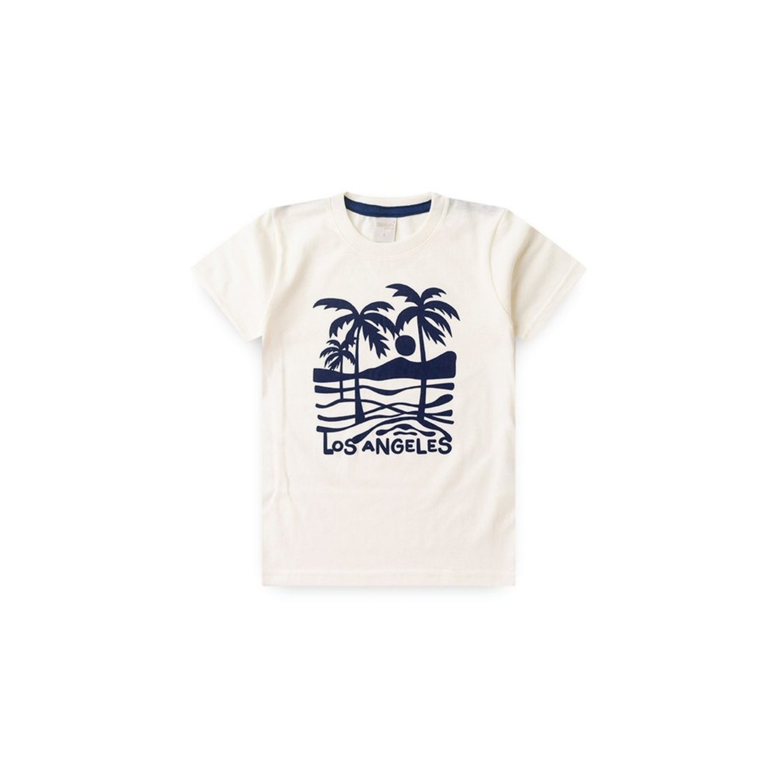 Vista 3 Infantil - Conjunto Molekada Verão Menino Natural Camiseta e Bermuda com Cadarço Los Angeles bege natural Molekada bege natural