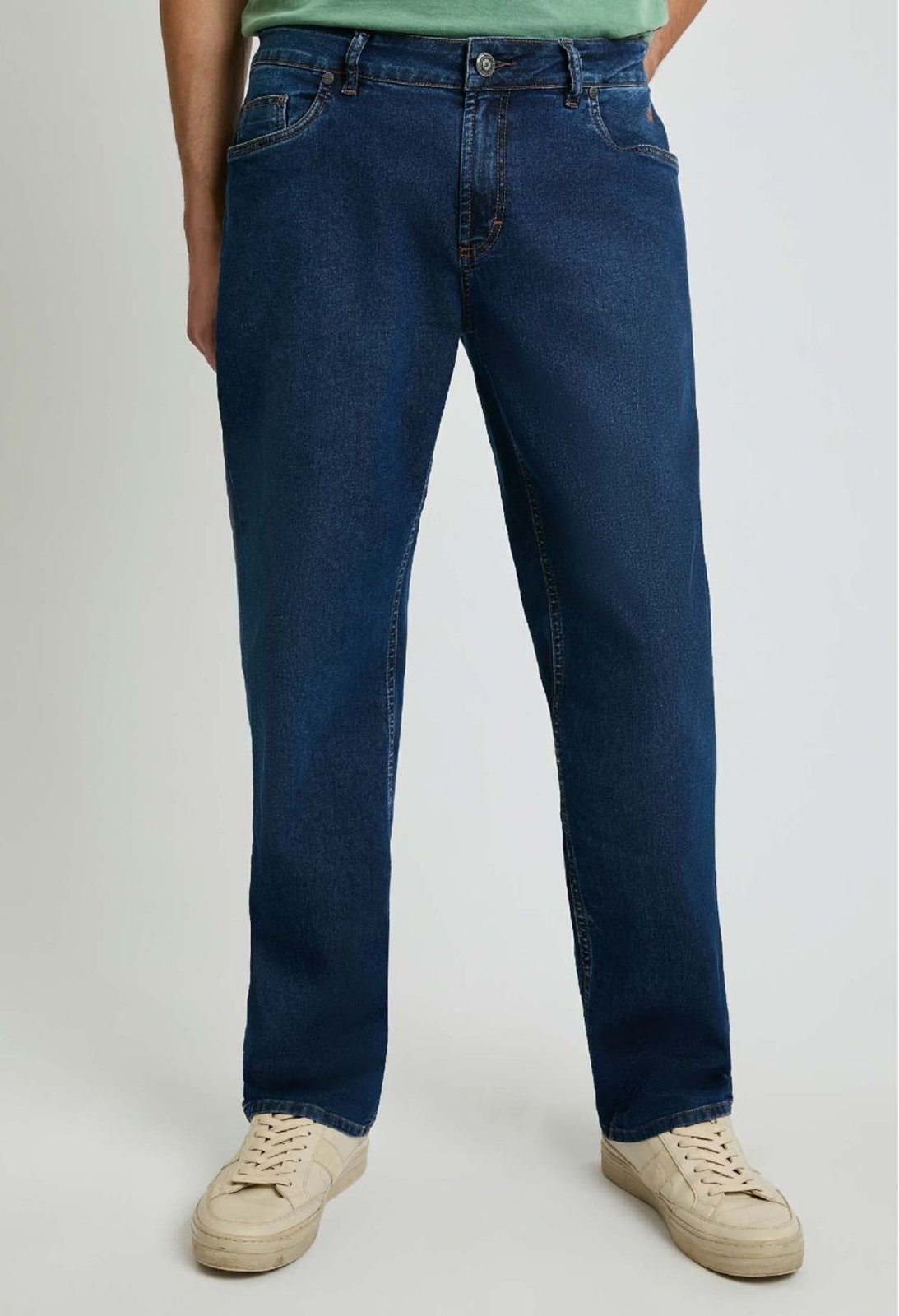 Calça Docthos Relaxed Fit Jeans Médio Calca Docthos Relaxed Fit Jeans Medio 164 Jeans Medio 42