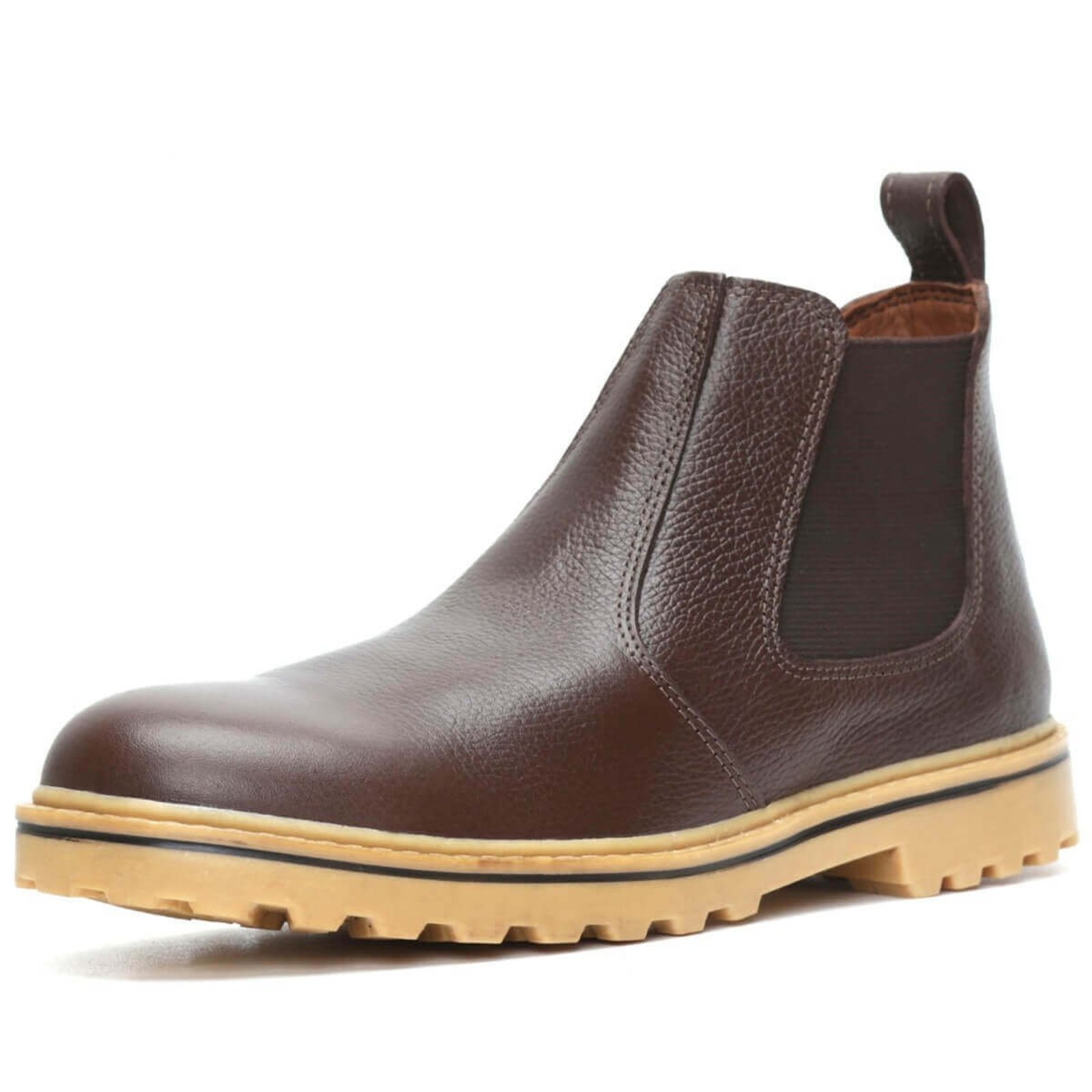 Bota Casual Chelsea Masculino Coturno Confortável Resistente Marrom