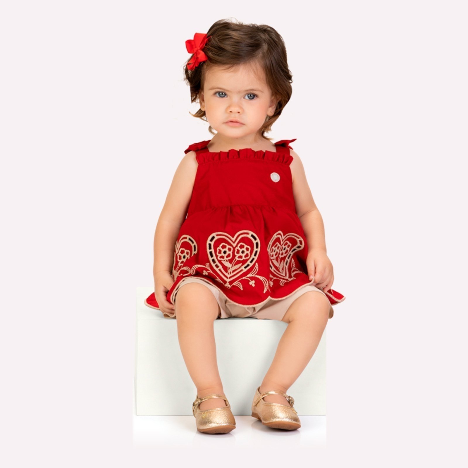 Infantil - Conjunto Menina em Tricoline Milon