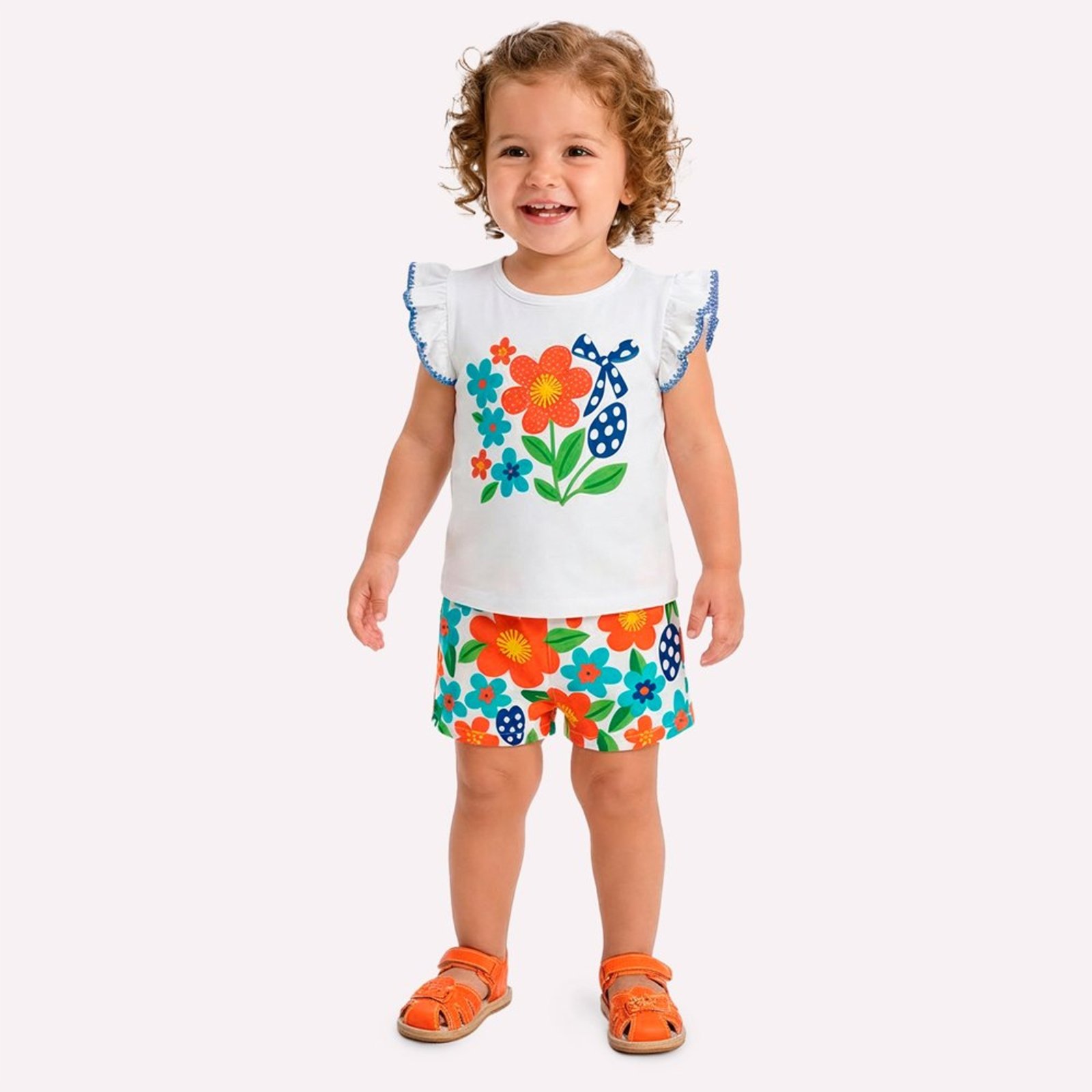 Infantil - Conjunto Menina Flores Kyly