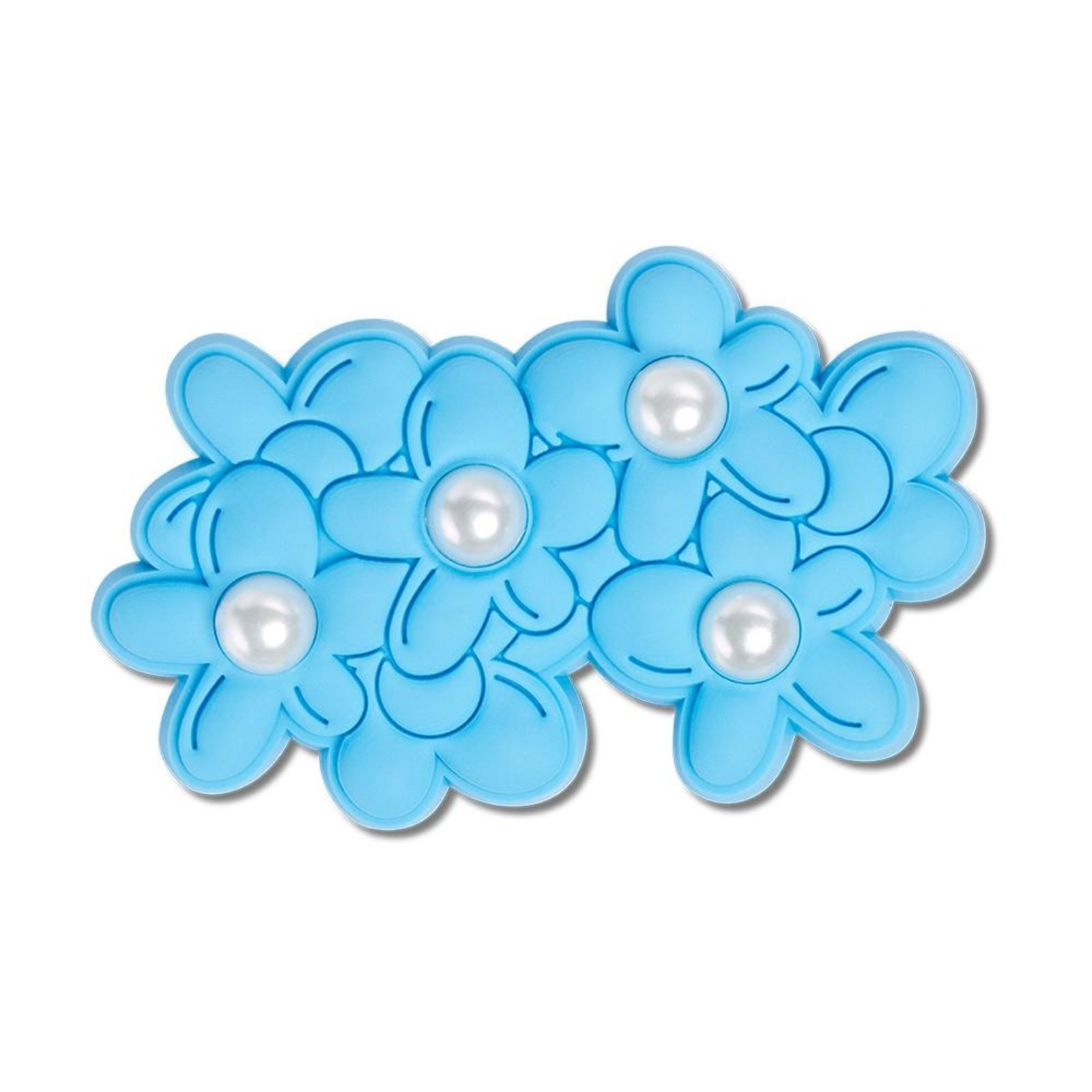 Vista 2 Infantil - Jibbitz™ ramo de flores azuis unico Crocs branco