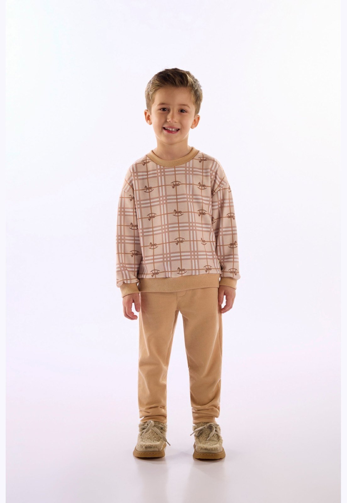 Infantil - Conjunto Blusão E Calça Up Baby Bege