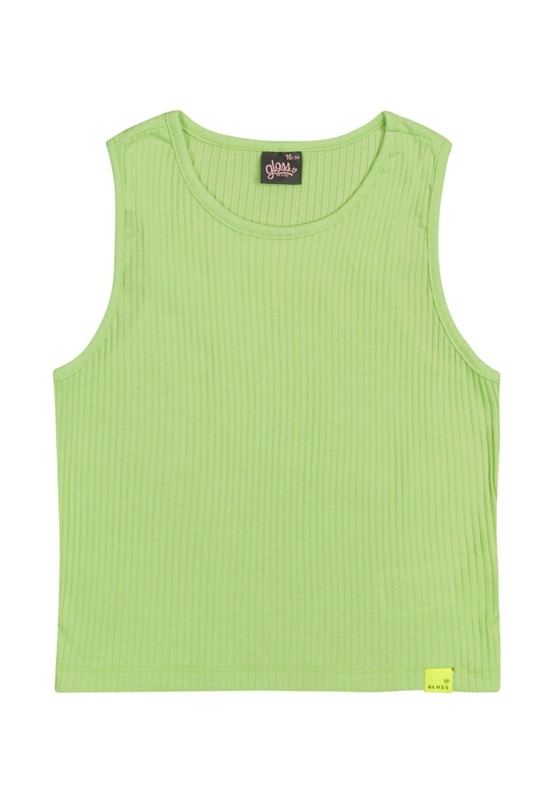 Infantil – Regata Básica em Ribana Canelada Juvenil Gloss Verde