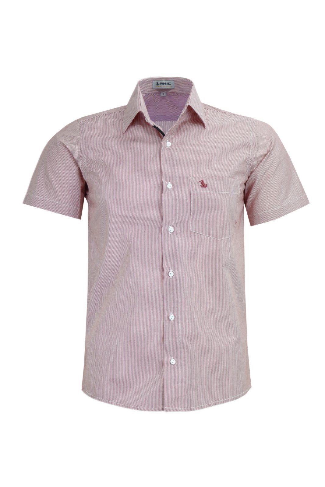 Camisa Social Amil Masculina Manga Curta Listrada 1840