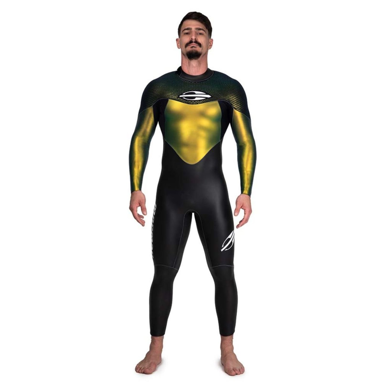Long John Manga Longa 5-3-1MM Masculino Chameleon Mormaii Preto Verde