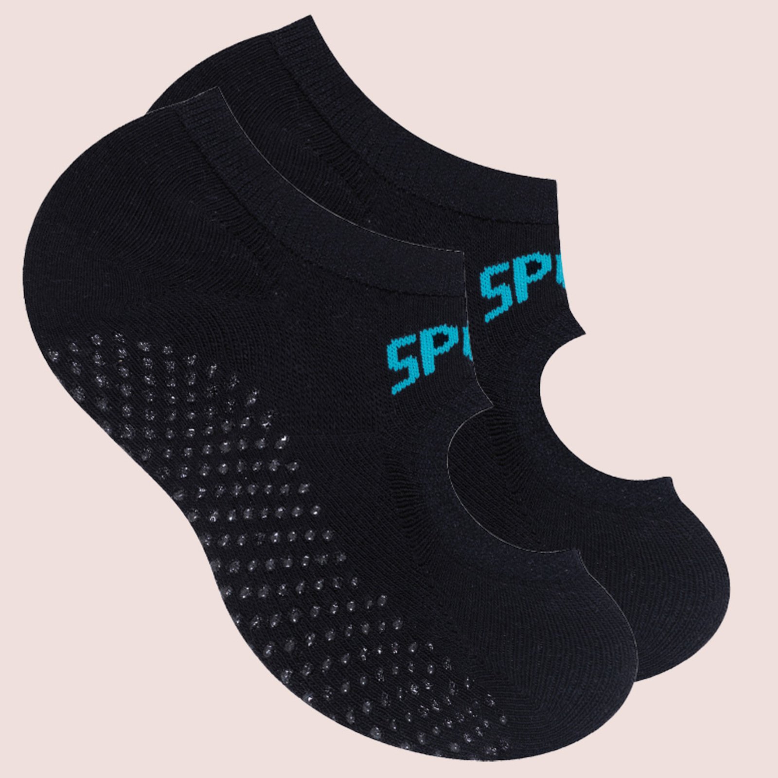 Meia Sapatilhas Feminina Antiderrapante Yoga Pilates Selene Preto