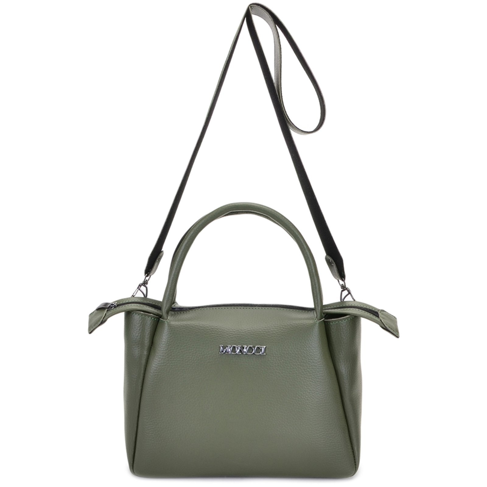 Bolsa Feminina Moncci Média Transversal Forrada Cancun Verde Militar