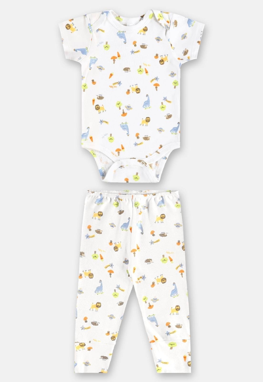 Infantil - Conjunto em Suedine Menino Up Baby Off-White