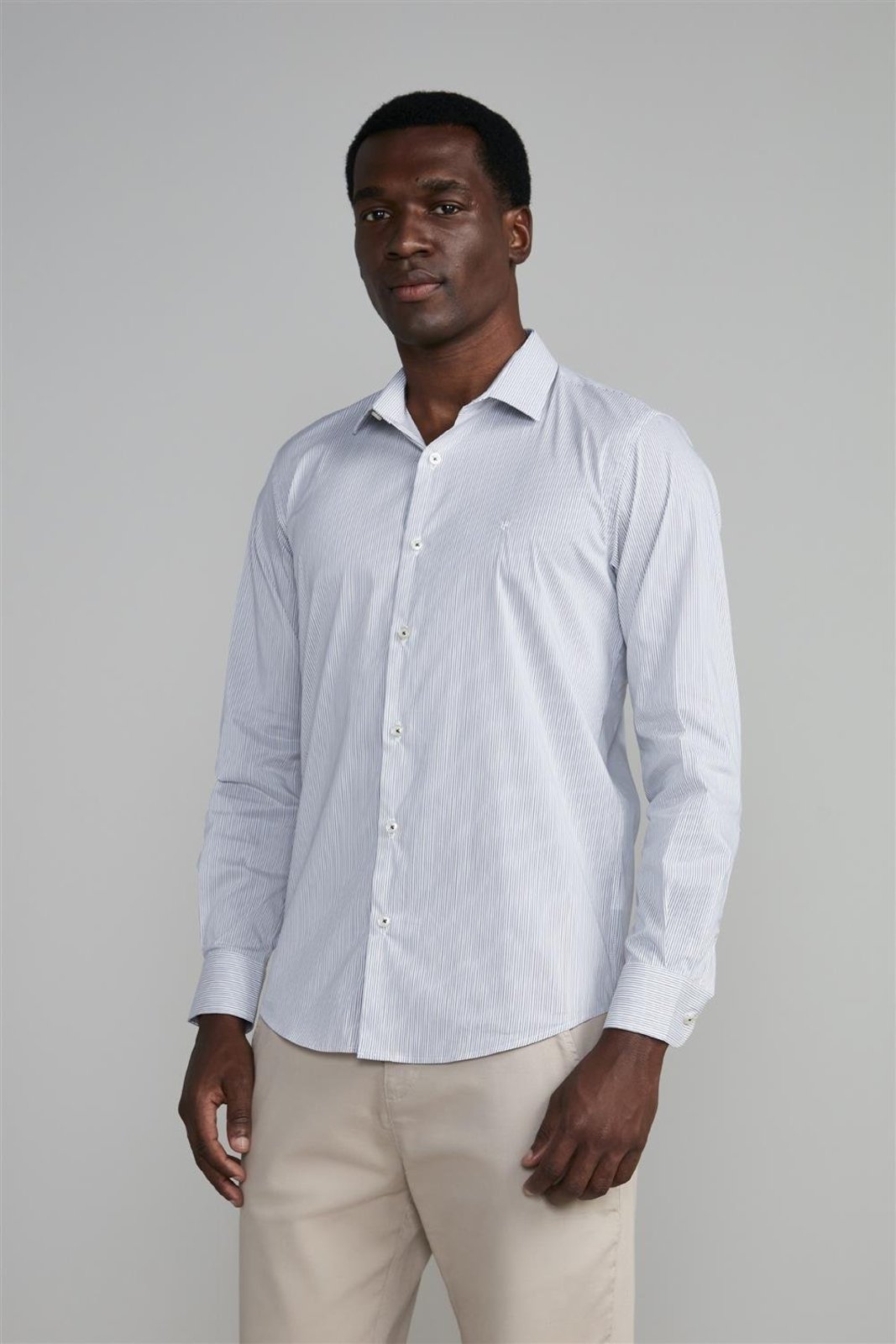 HIGHSTIL Camisa Slim Fit - Branco
