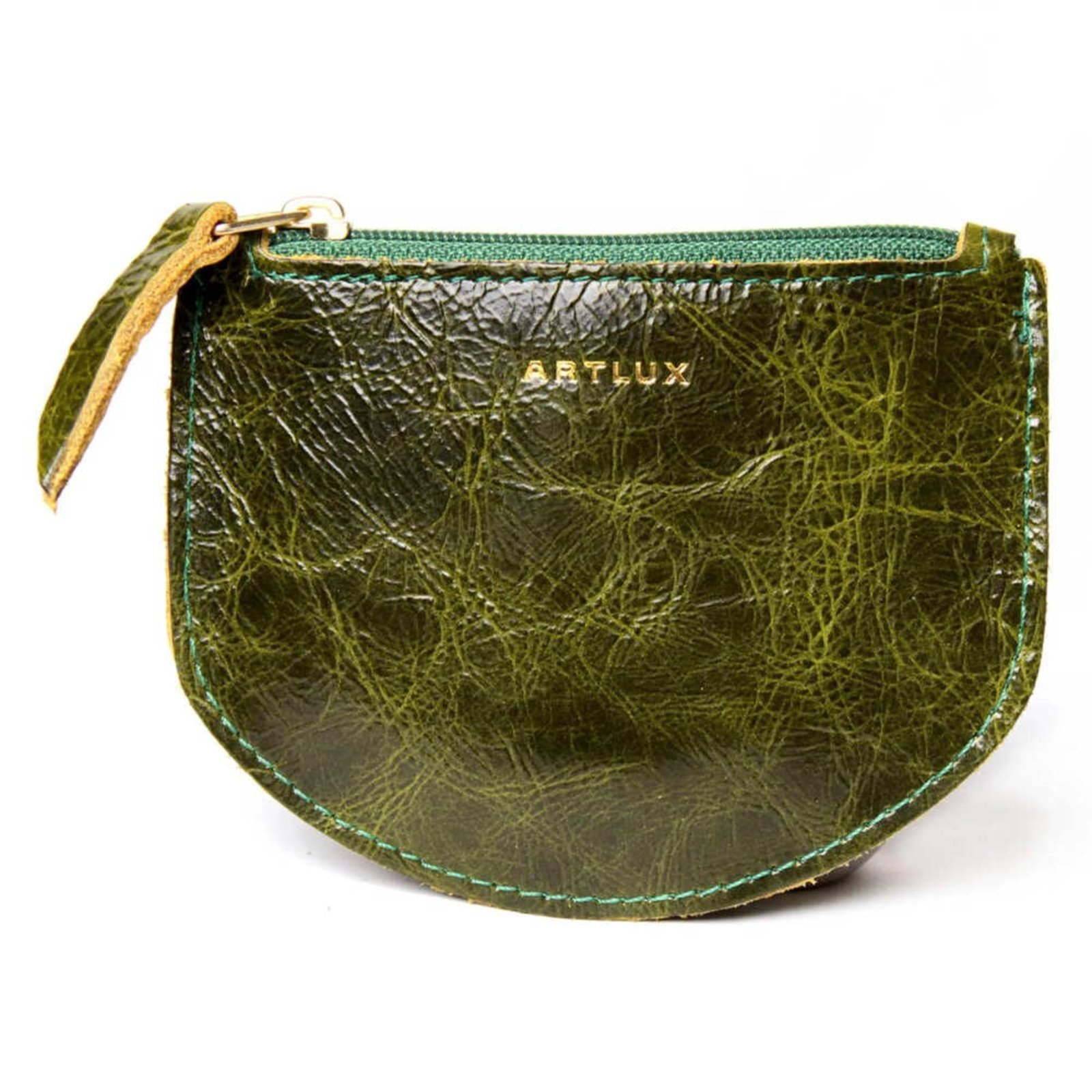 Vista 2 Porta Moedas em Couro Artlux Escuro 3065 Artlux verde