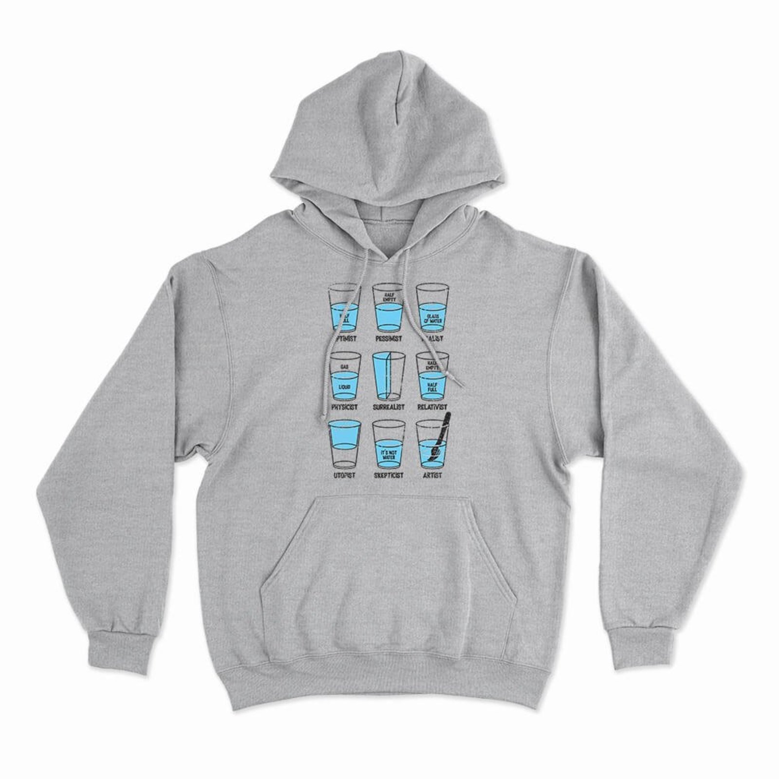 Moletom Com Capuz Cup Water - Mescla Cinza - Casual - Studio Geek