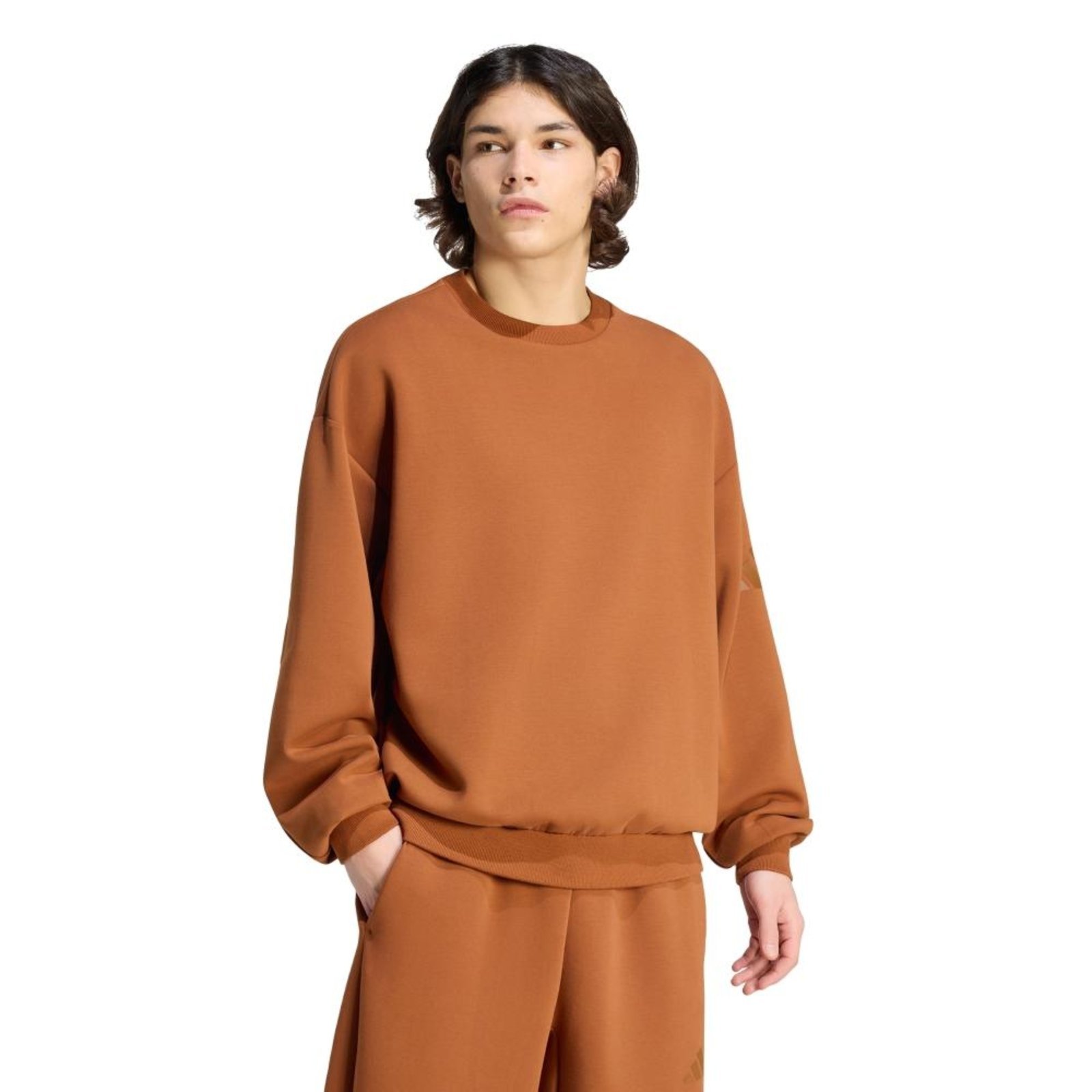 MOLETOM SOFT LUX adidas Sportswear Marrom