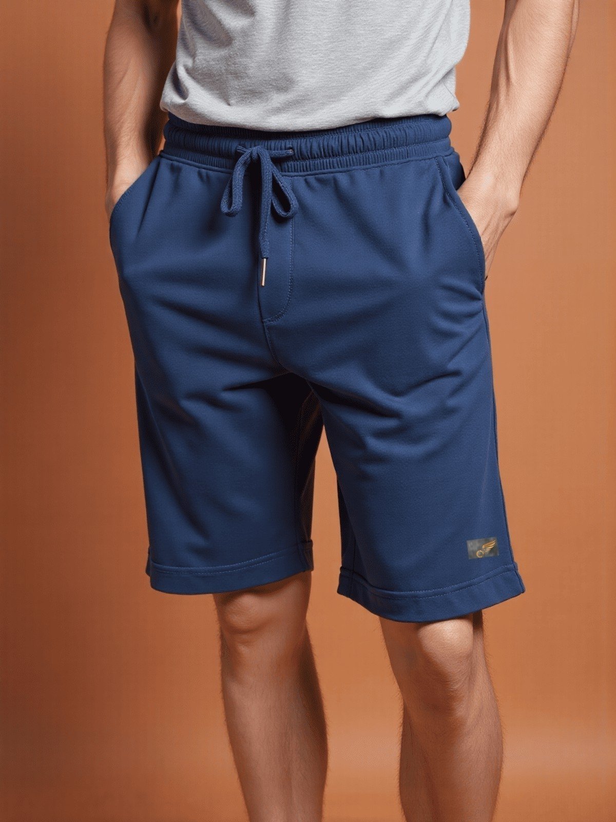 Bermuda de Moletom Básica com Amarração Shorts Para Academia e Treinos