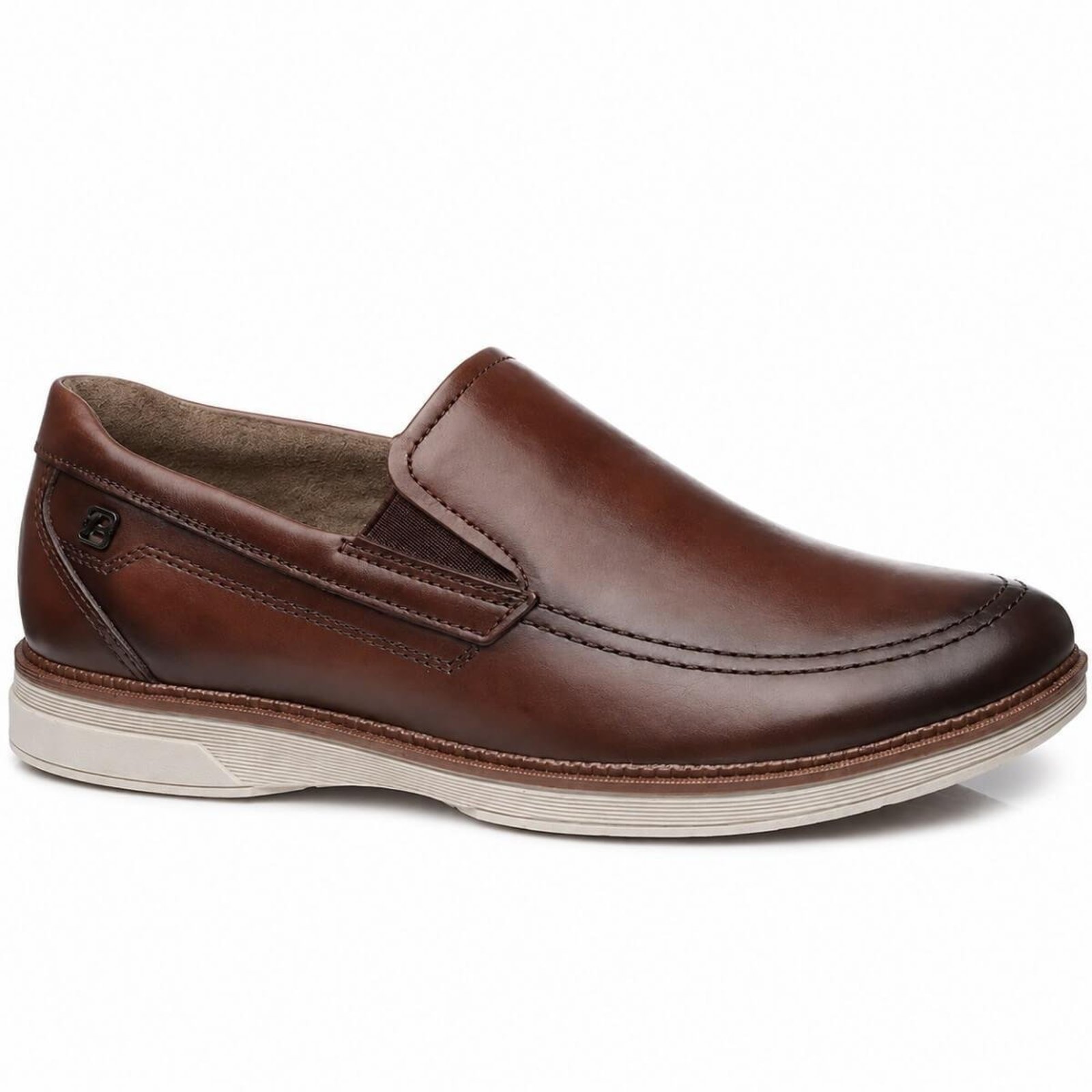 Sapatênis Masculino Slip On Pegada 126703 Couro Marrom