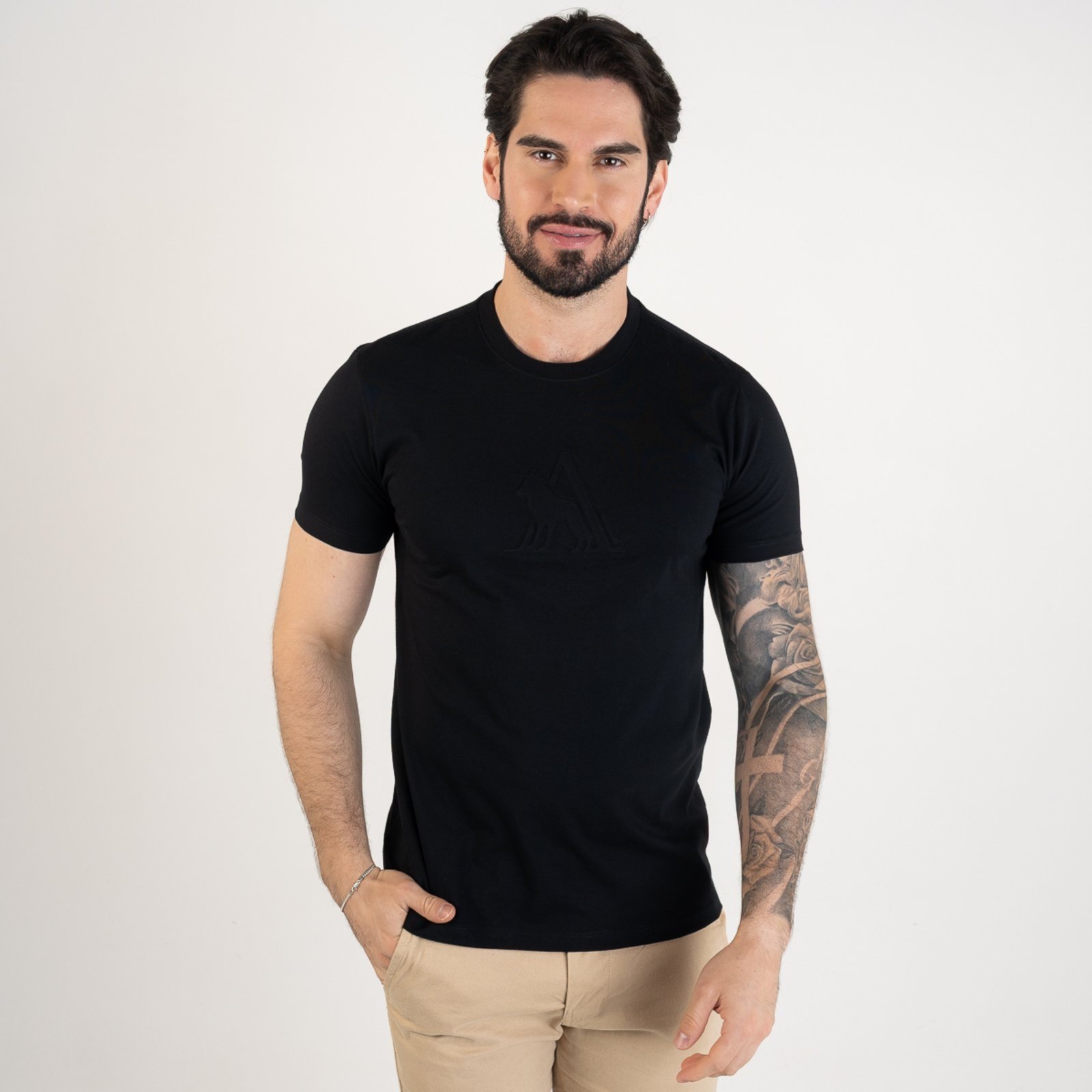 Camiseta Acostamento Wolf Central Preta