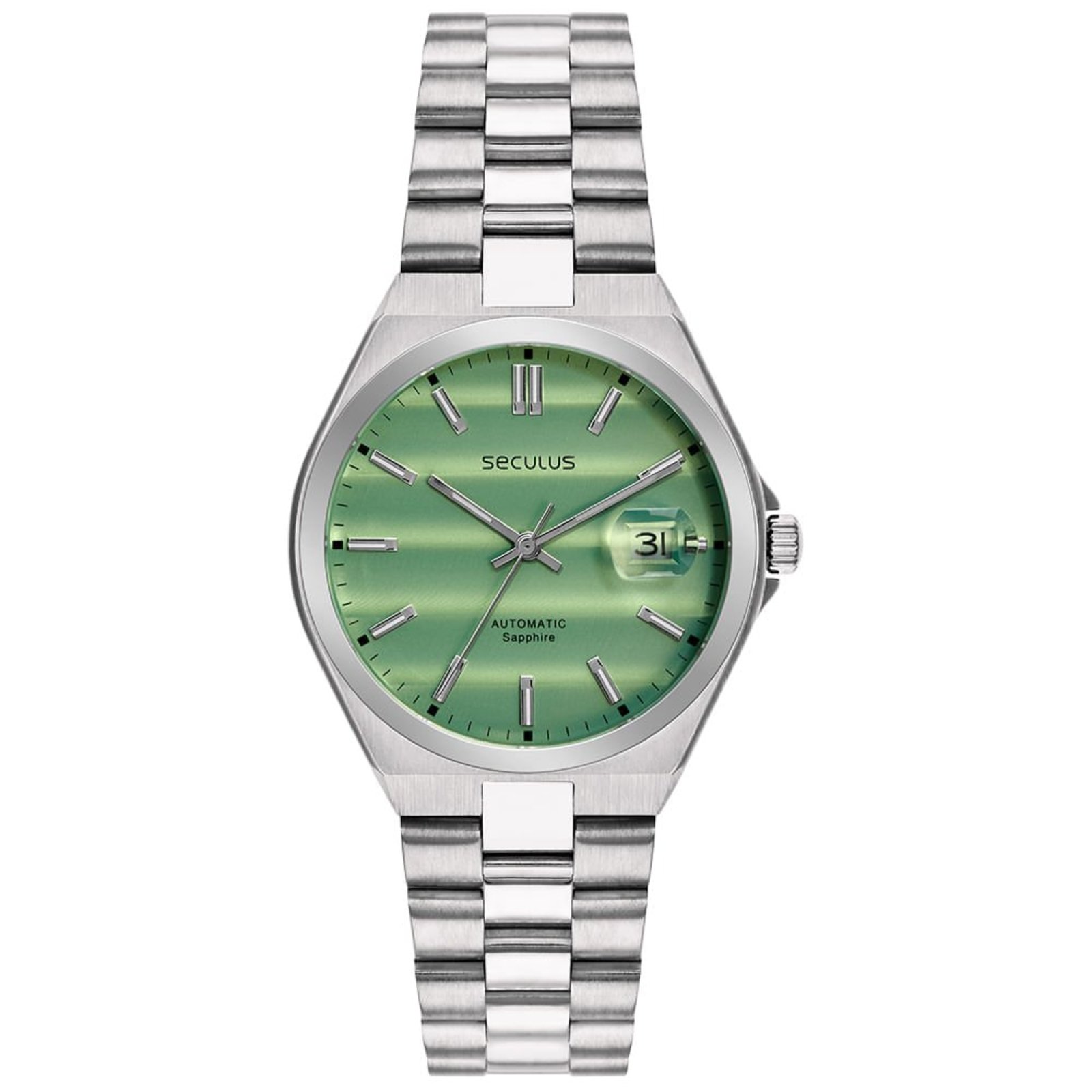 Relógio Seculus Masculino Automático Verde Texturizado Seculus