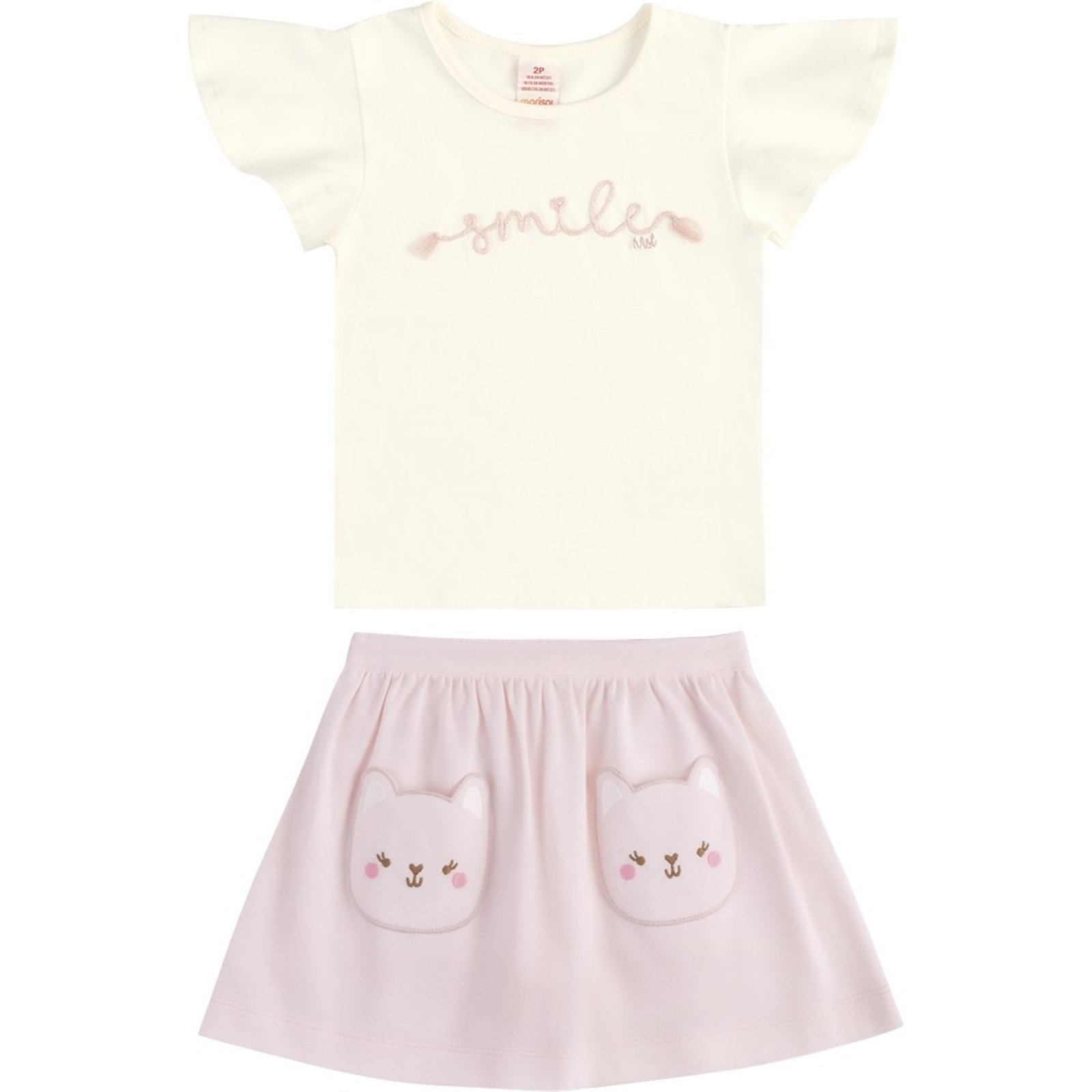 Infantil - Conjunto Curto Cats Menina Marisol