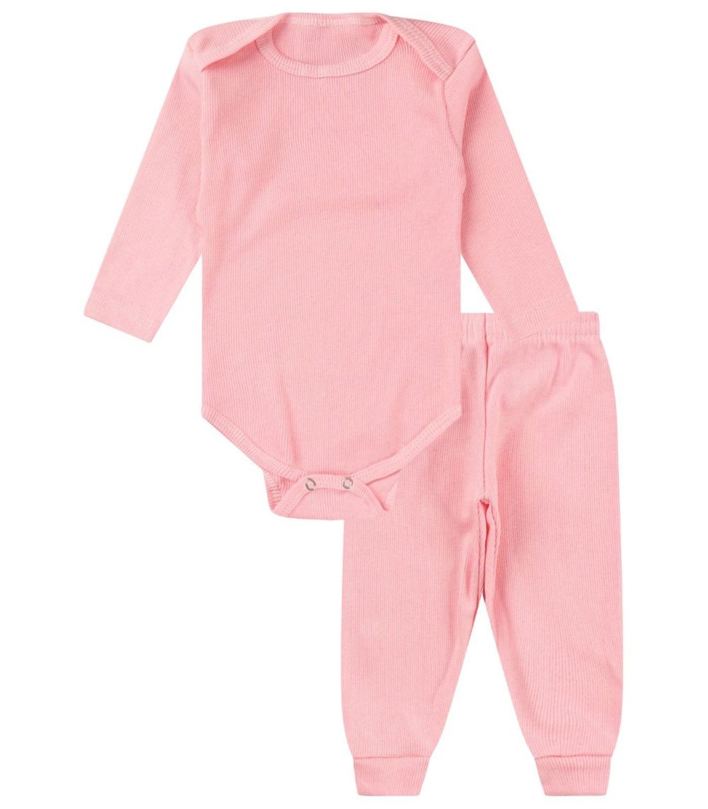 Infantil - Kit Body Canelado 2 Peças Select Rosa