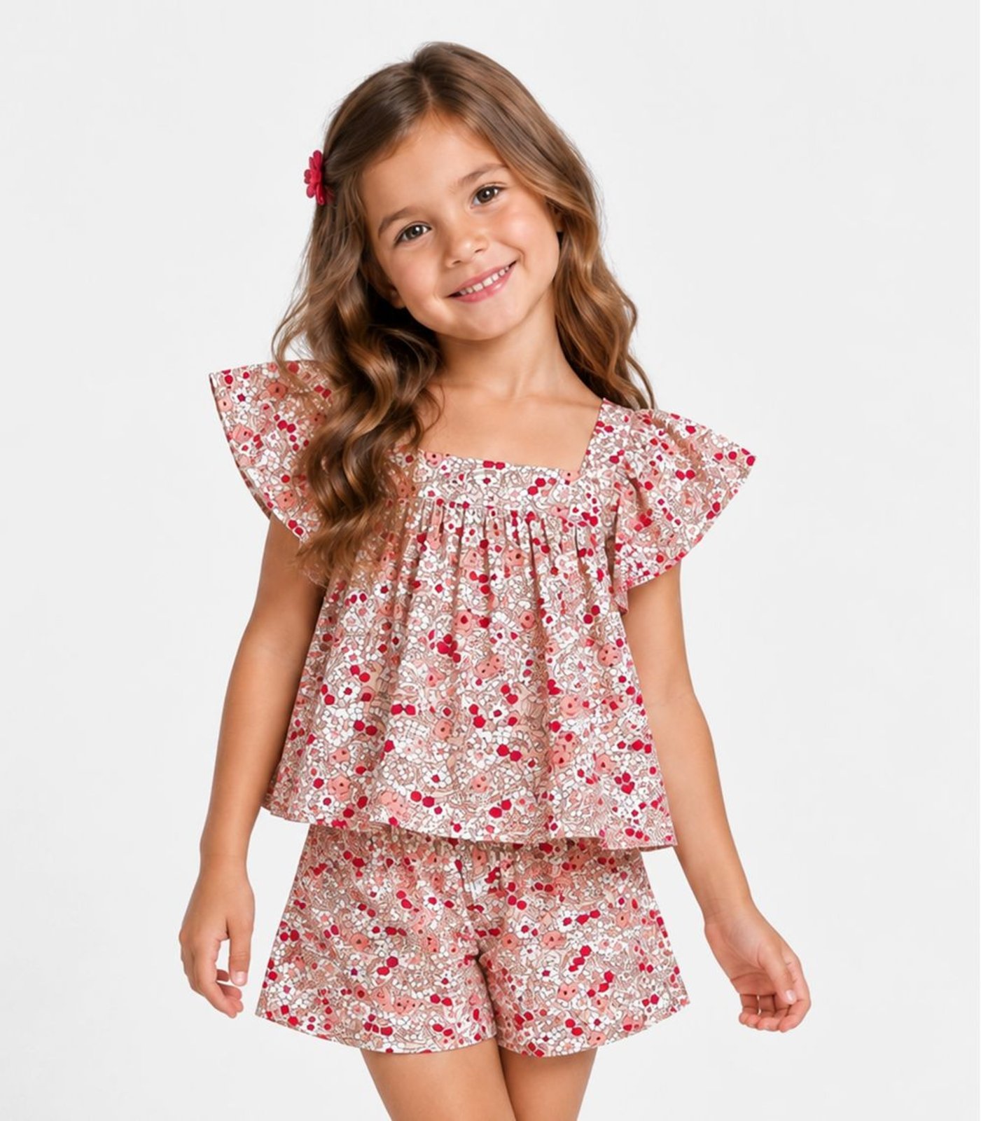 Infantil - Conjunto Blusa Com Shorts Select Rosa