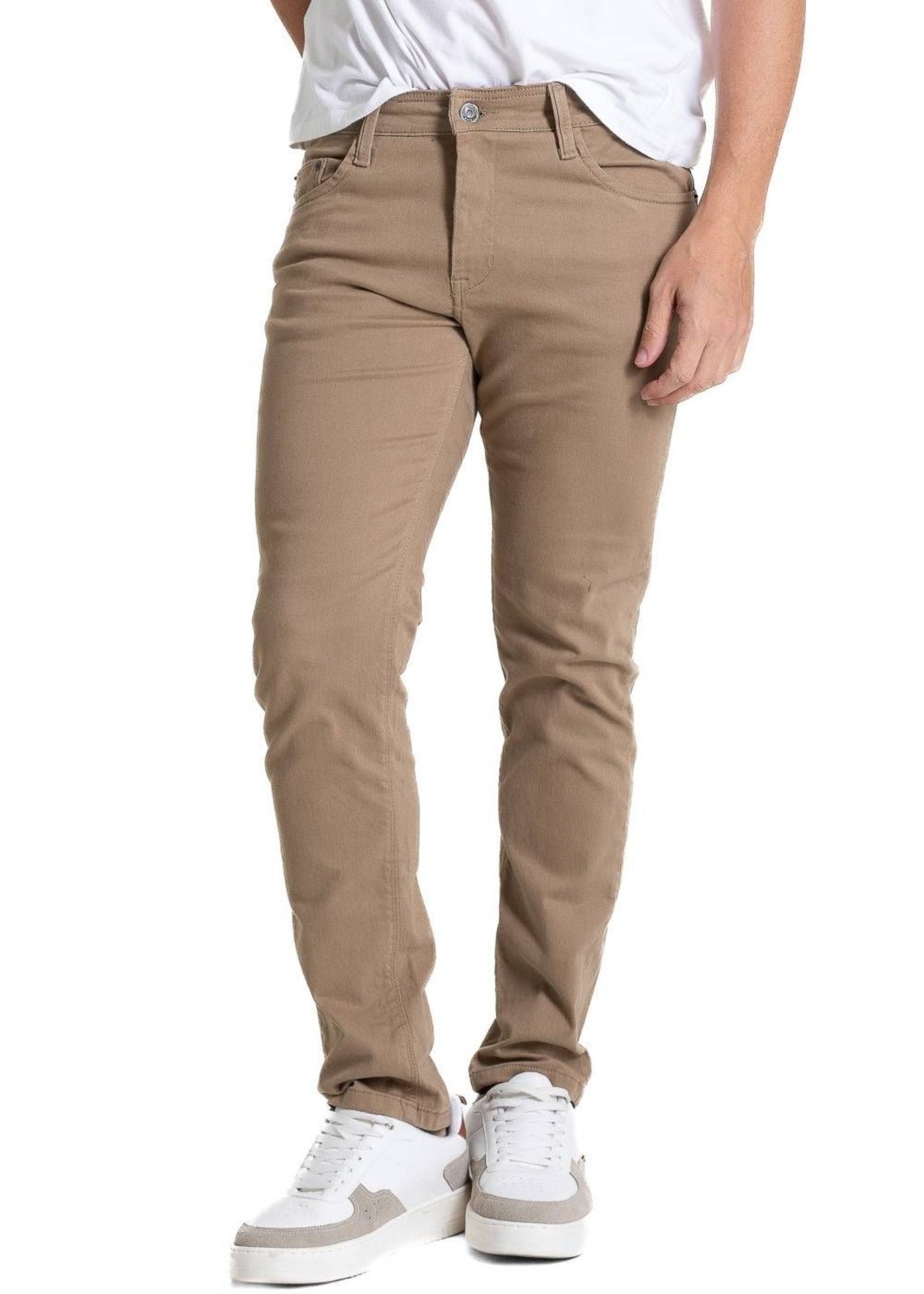 Calça Sarja Sawary Slim - 282101 - Bege - Sawary