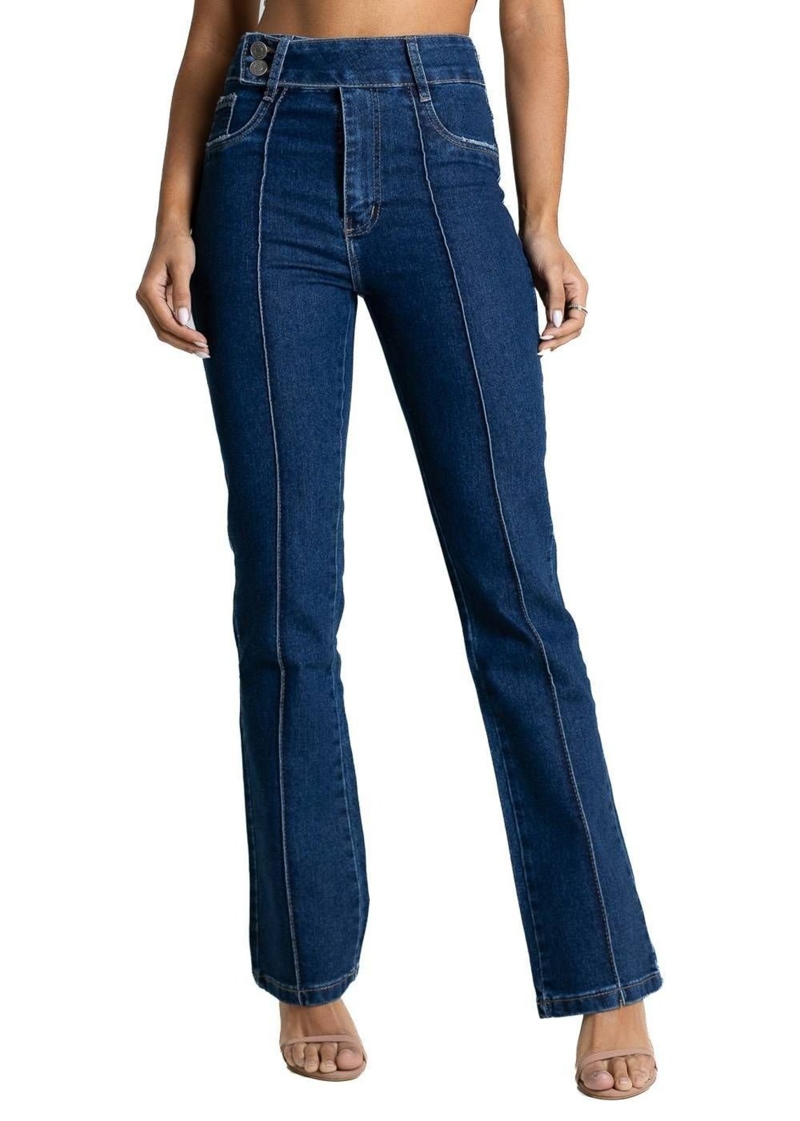 Calça Jeans Sawary Reta Cós Duplo - 284112 - Azul - Sawary