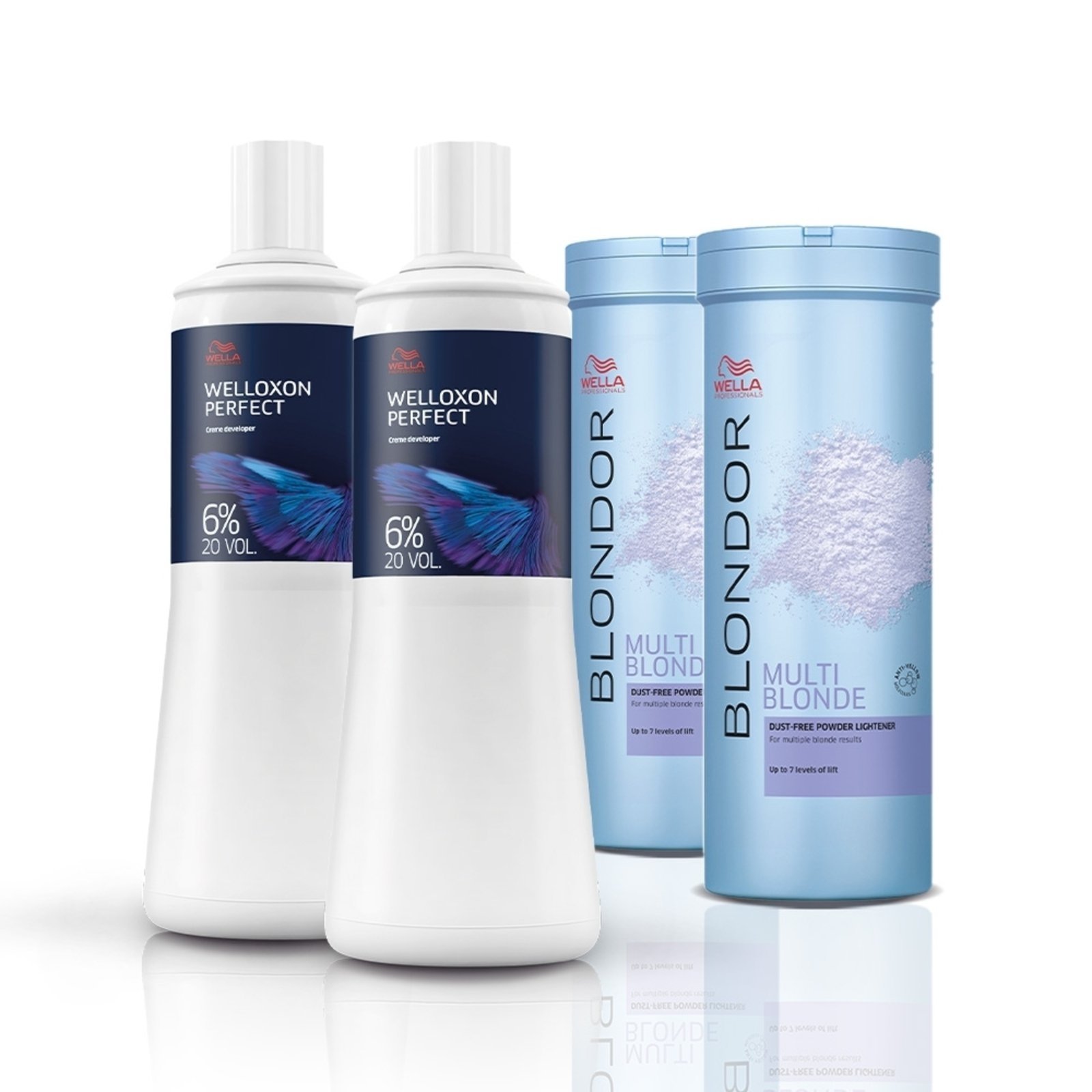 Vista 2 Kit Wella Blondor Pó Descolorante 400g e Oxidante 6% 20V Duplas (4 produtos) WELLA PROFESSIONALS multicolorido WELLA PROFESSIONALS multicolorido