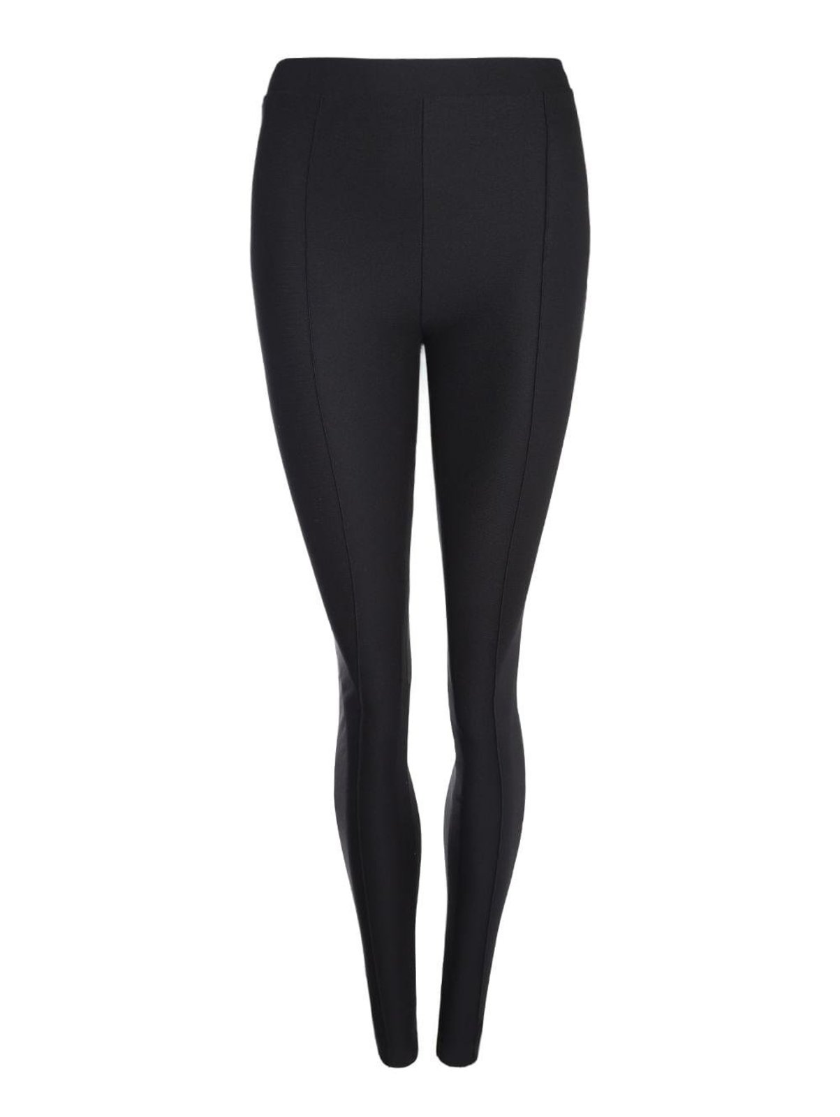 Calça Malha Diagonal Slim Frisada Feminina PRETO
