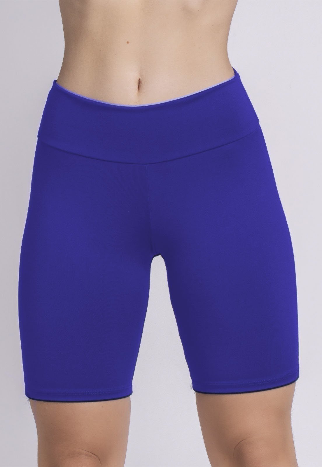 Bermuda Feminina WLS Modas Legging Fitness Academia Casual Azul Royal
