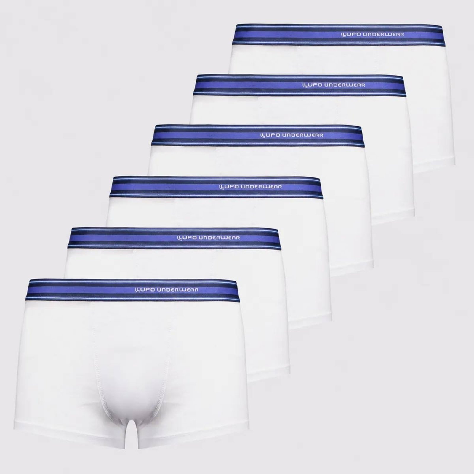Kit 6 Cuecas Sunga Lupo Basic Algodão com Elastano Branca