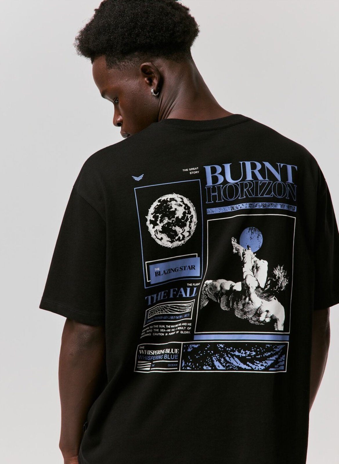 Camiseta Box Preta Estampa Costas